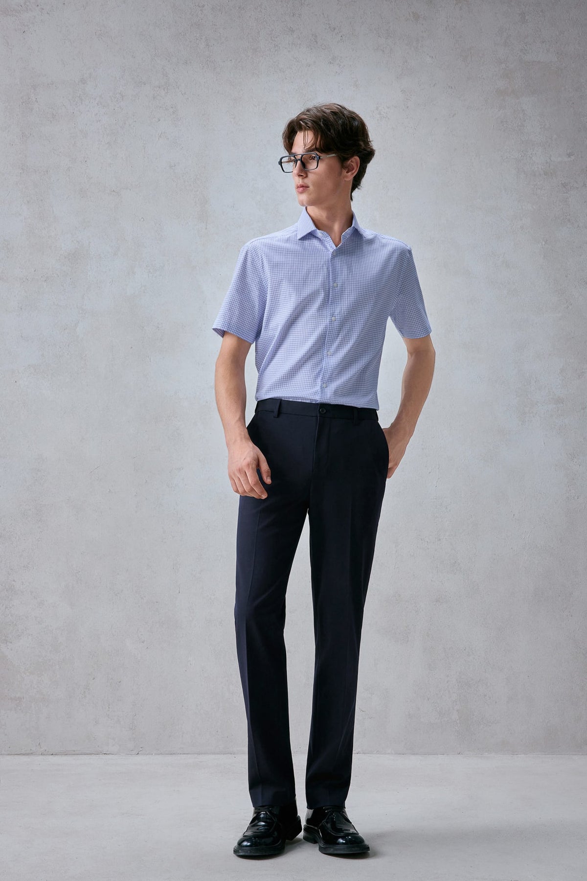 G2000 - Shirts - Non-Iron Easy Care Check Smart Fit Short Sleeve Shirt