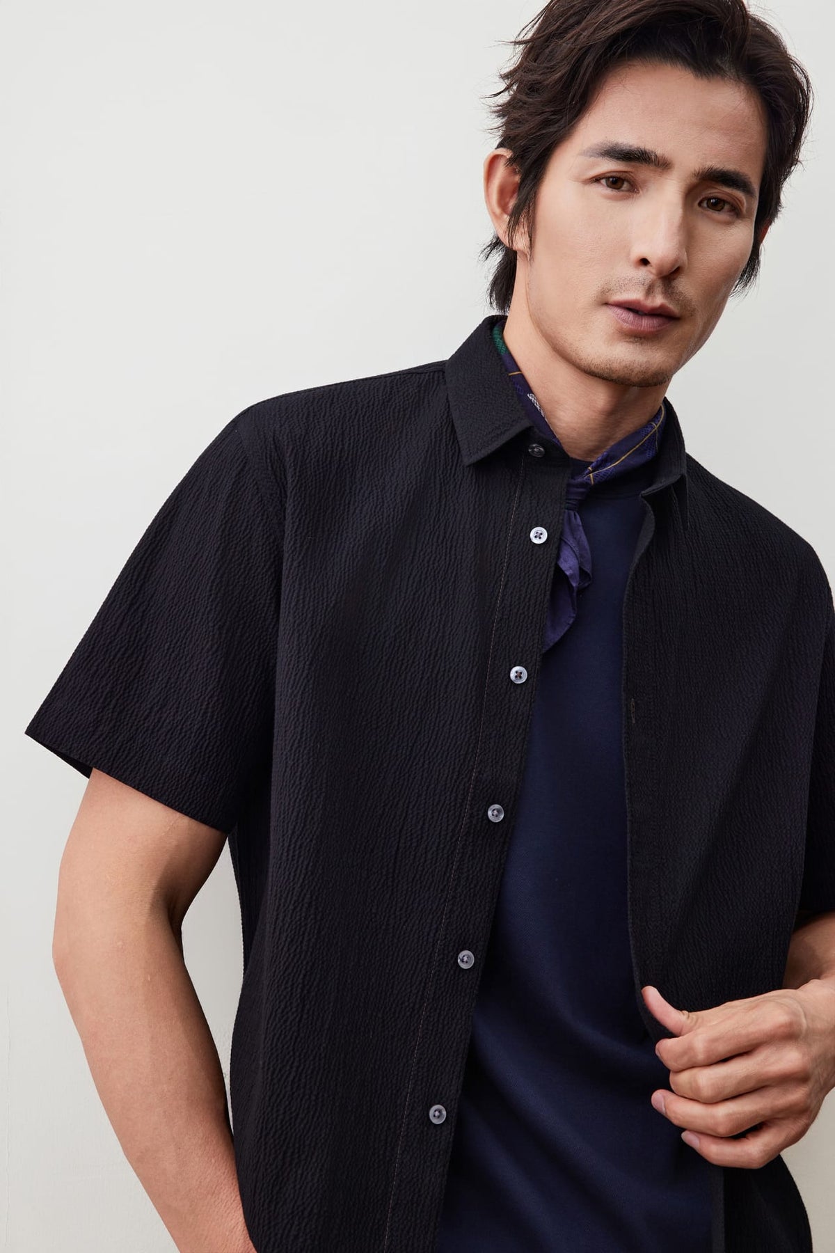 G2000 - Shirts - Lyocell Cotton Seersucker Comfort Fit Short Sleeve Casual Shirt