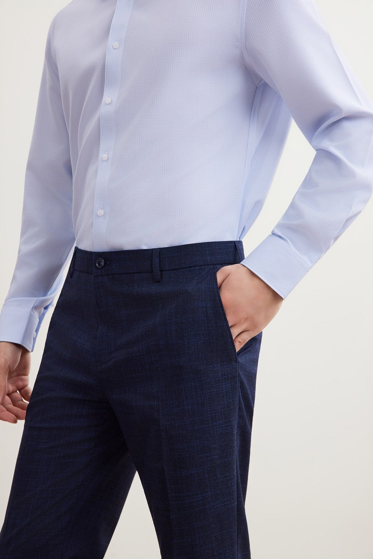 G2000 - Pants - Anti-Bacterial Regular Fit Texture Suit Pants