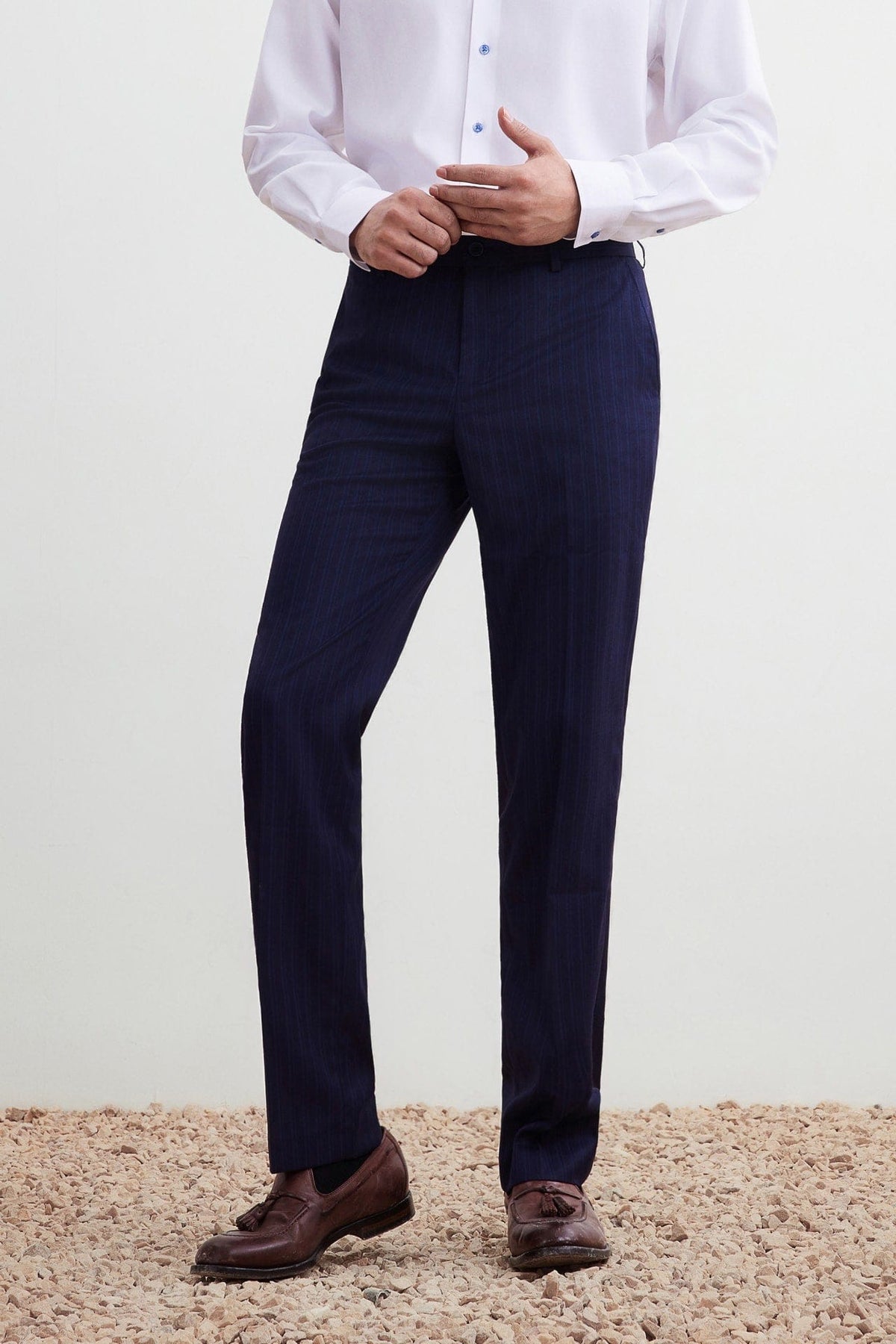G2000 Pants Anti-Bacterial Tailored Fit Stripe Suit Pants