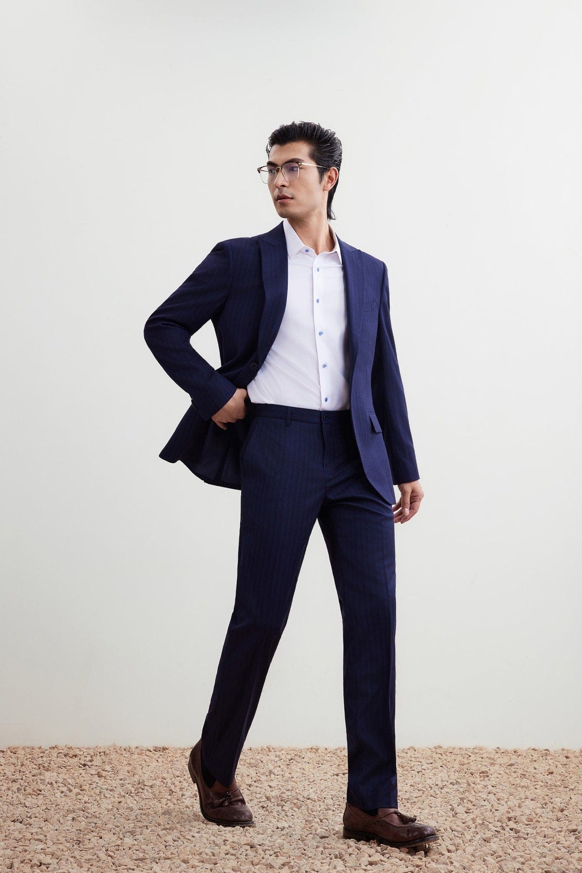 G2000 - Pants - Anti-Bacterial Tailored Fit Stripe Suit Pants