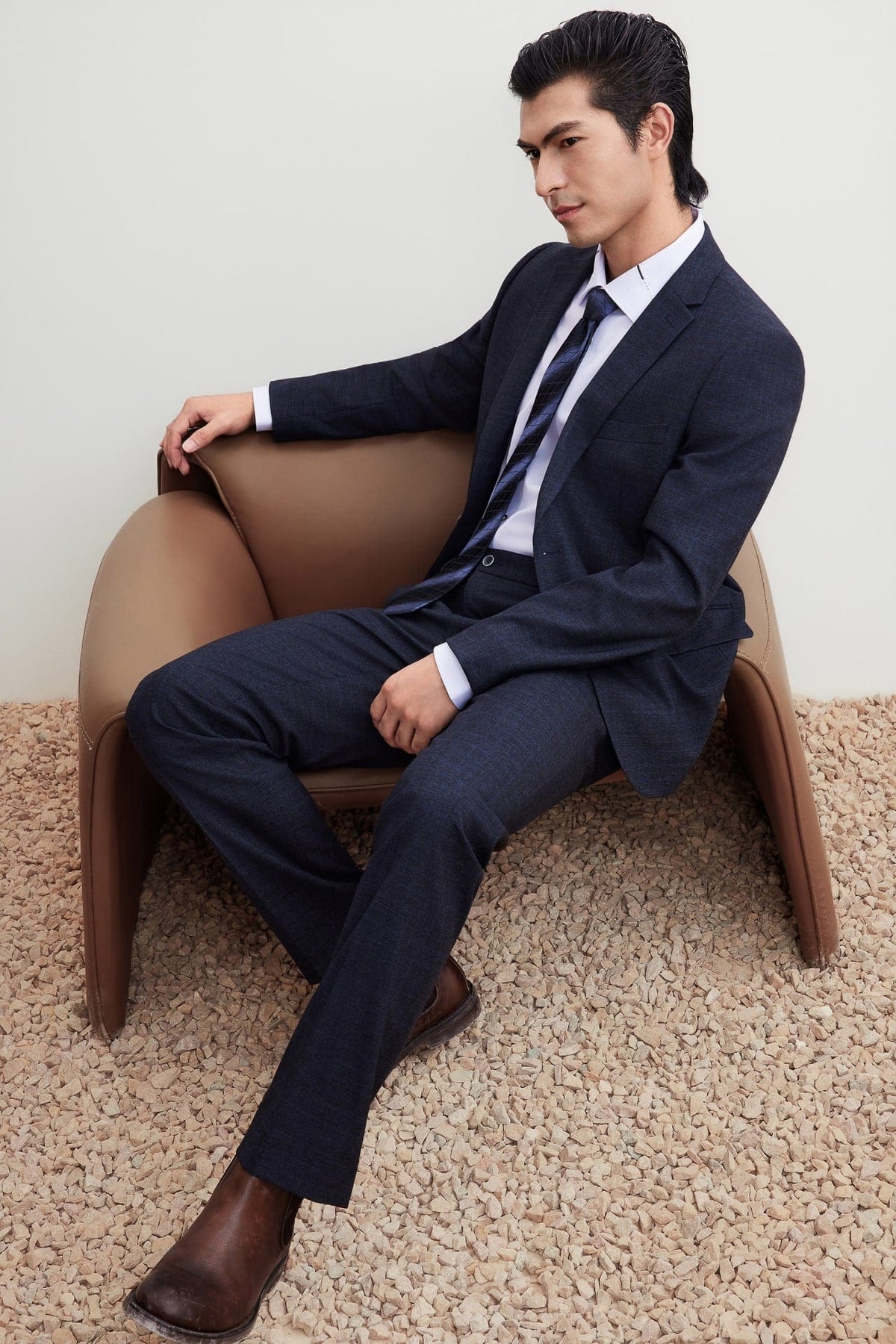 G2000 - Pants - Anti-Bacterial Smart Fit Check Suit Pants