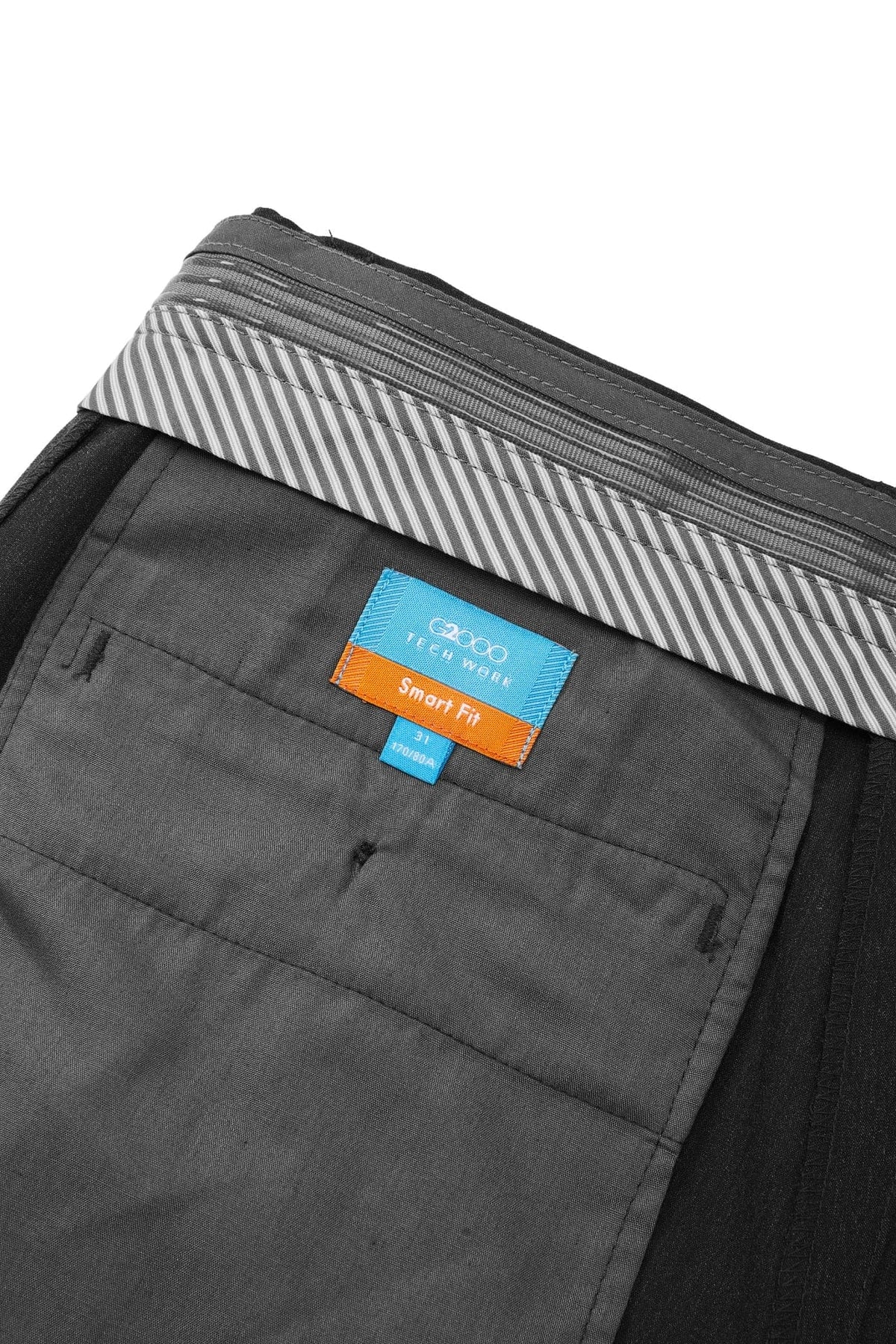 G2000 - Pants - Multi-Way Stretch Cool Touch Smart Fit Plain Weave Suit Pants with Elastic Waist Band