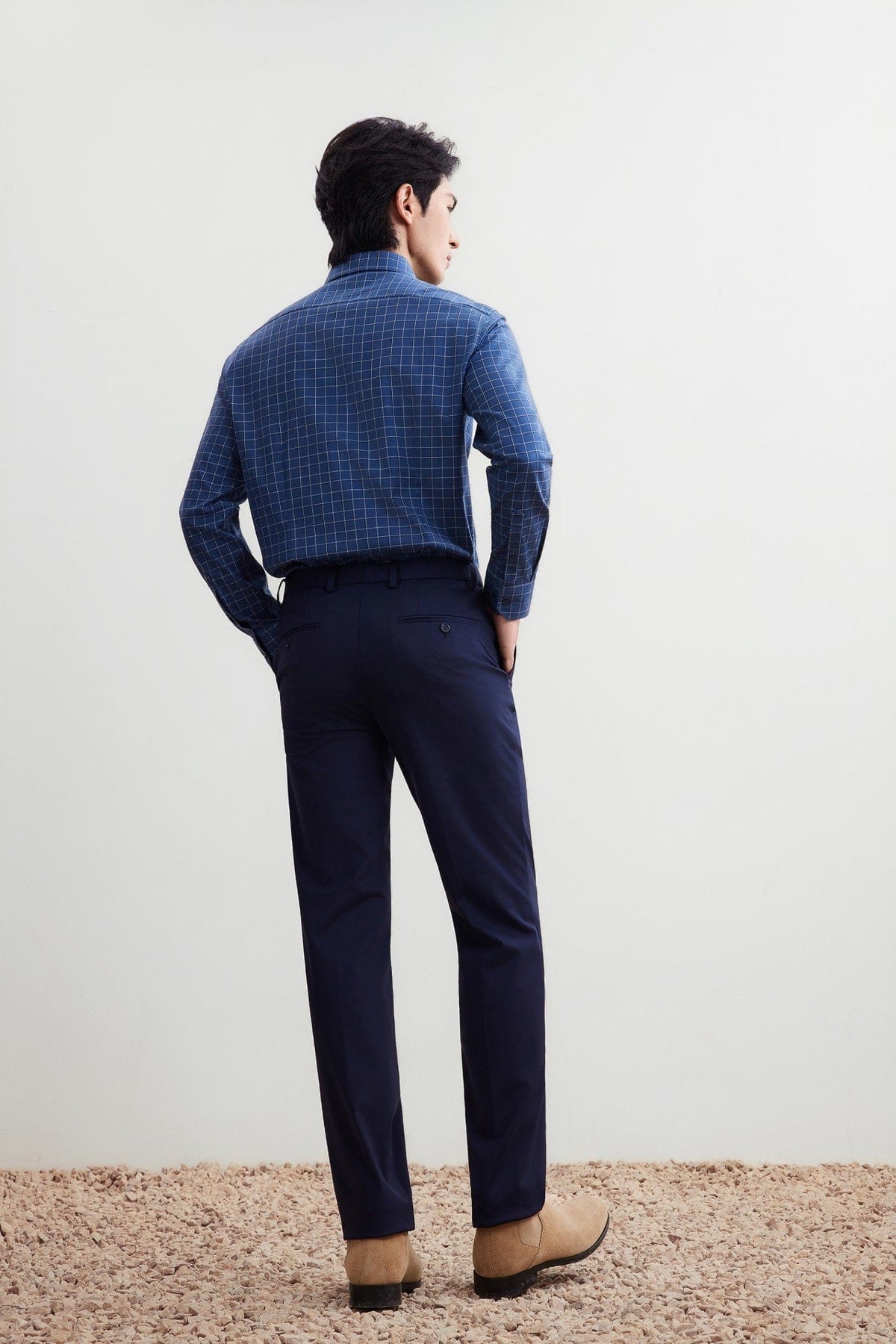 G2000 - Pants - Cool Touch Smart Fit Knit Print Suit Pants with Elastic Waist Band