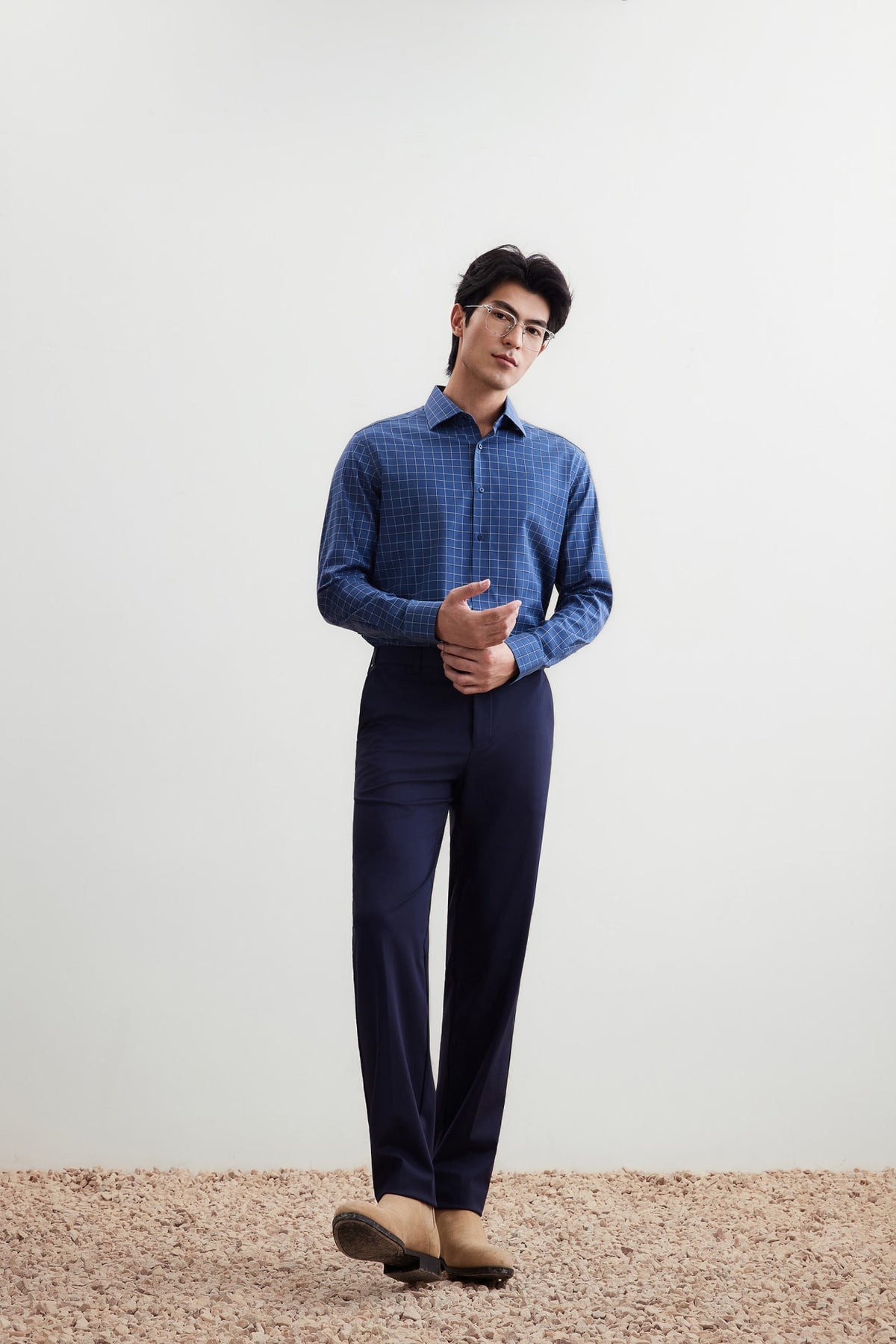G2000 - Pants - Cool Touch Smart Fit Knit Print Suit Pants with Elastic Waist Band