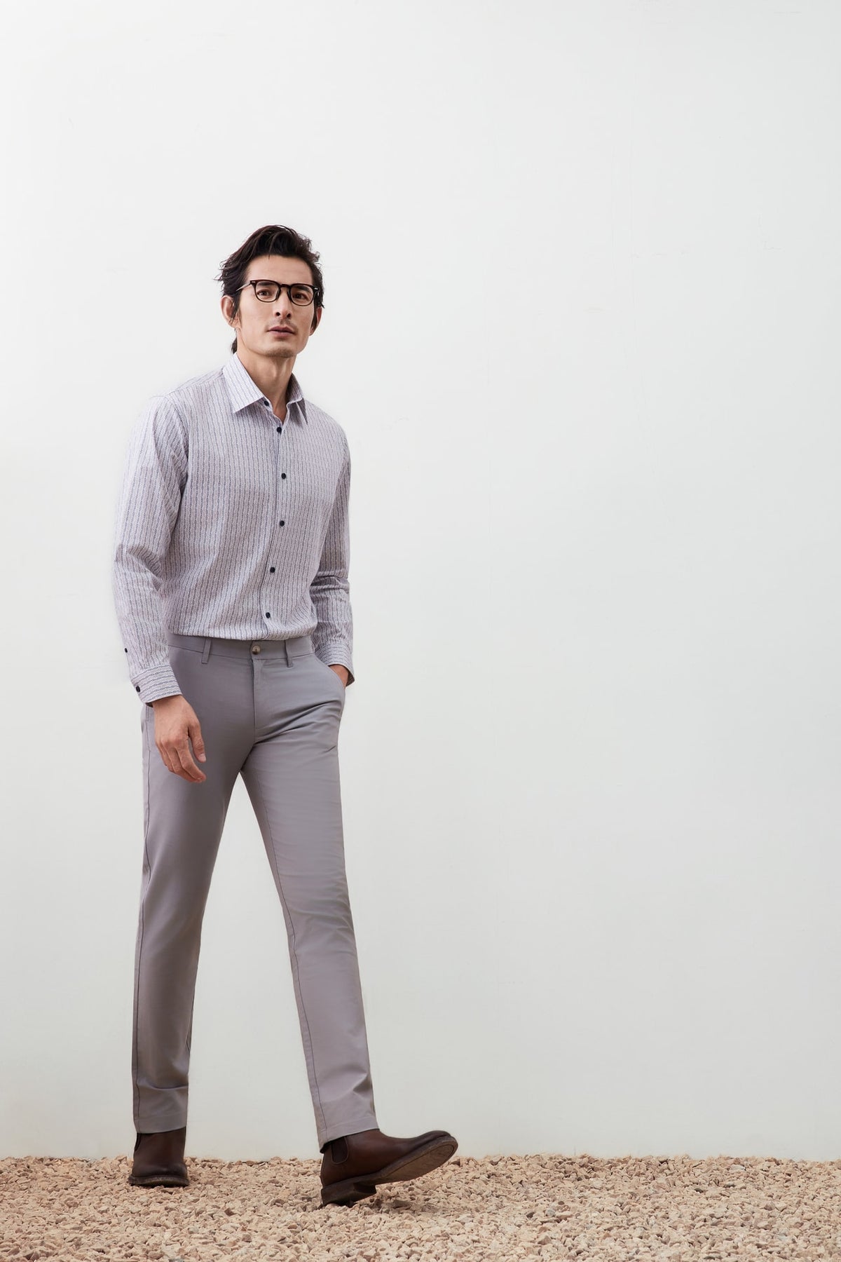 G2000 - Pants - Breezy Comfort Cotton Blend Slim Tapered Fit Twill Casual Pants