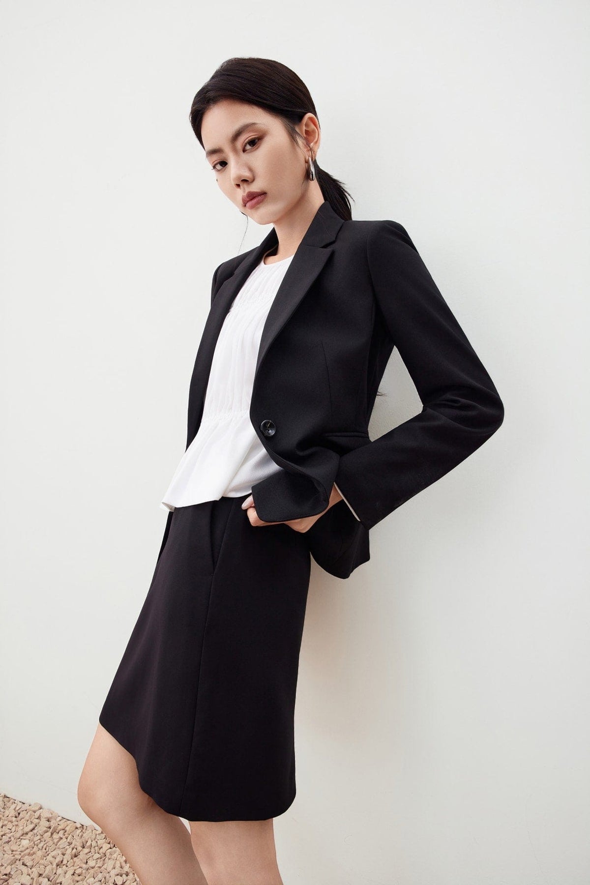 G2000 - Suits - Water Repellent Blazer with Brooch