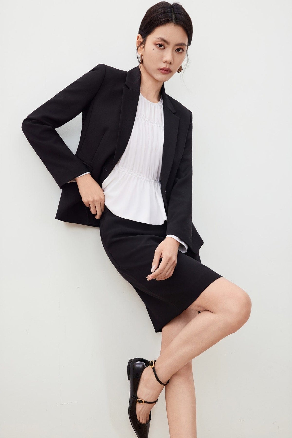 G2000 - Suits - Water Repellent Blazer with Brooch