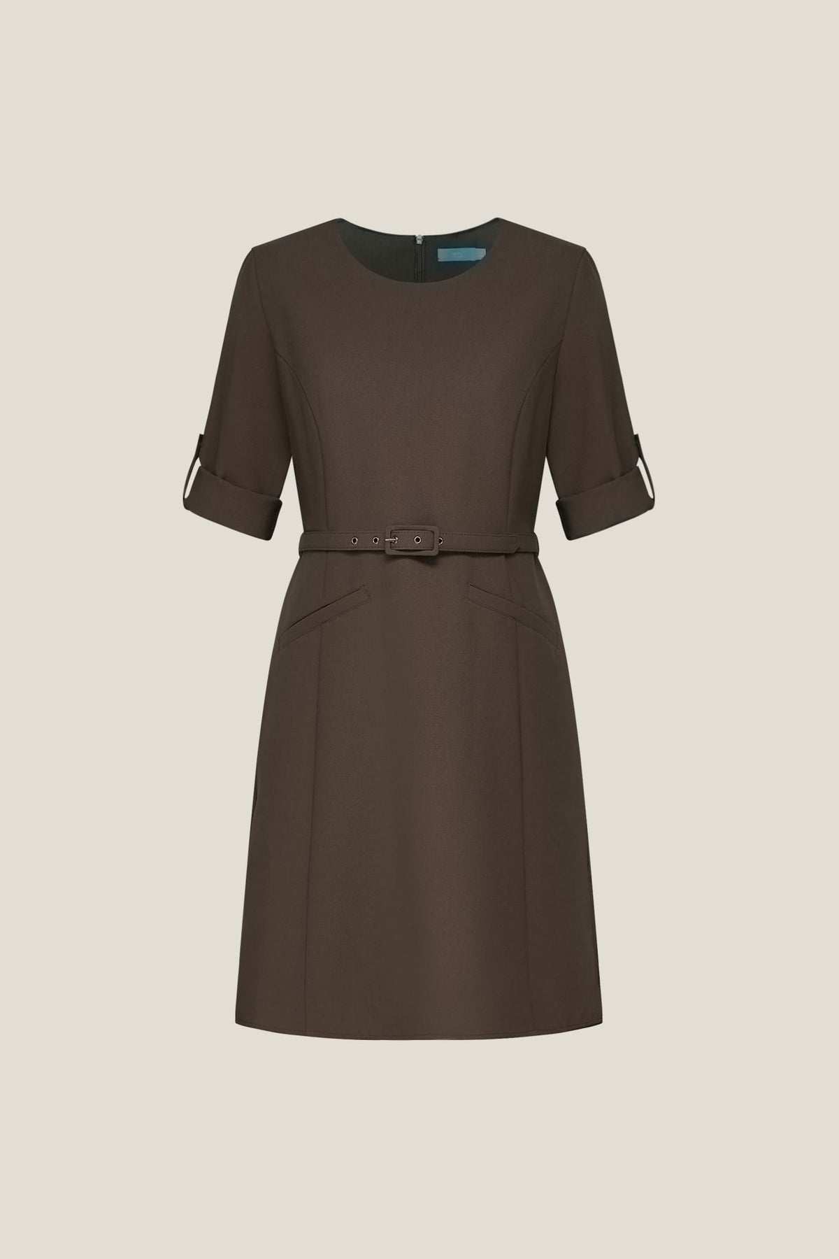 G2000 Dresses Belted A Line Dress Roast Regular