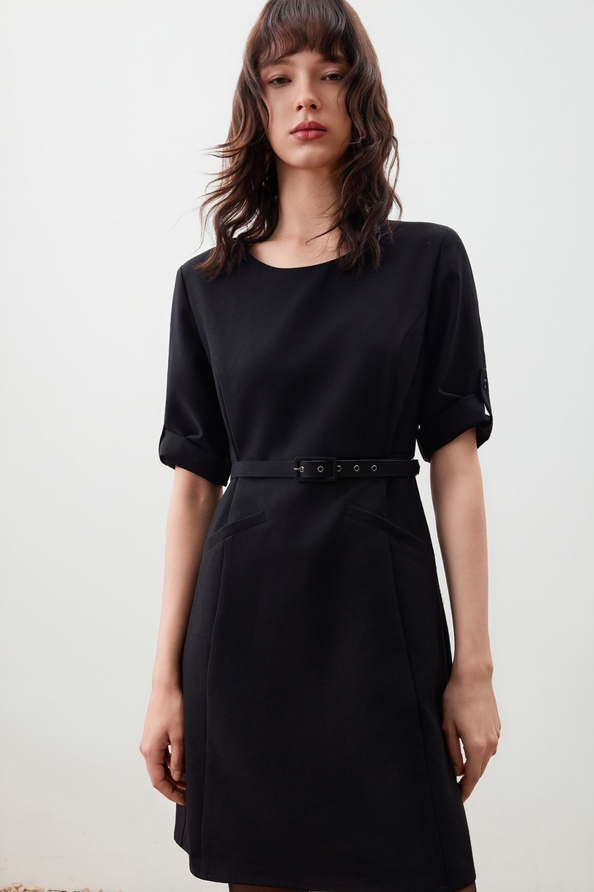 G2000 - Dresses - Belted A Line Dress