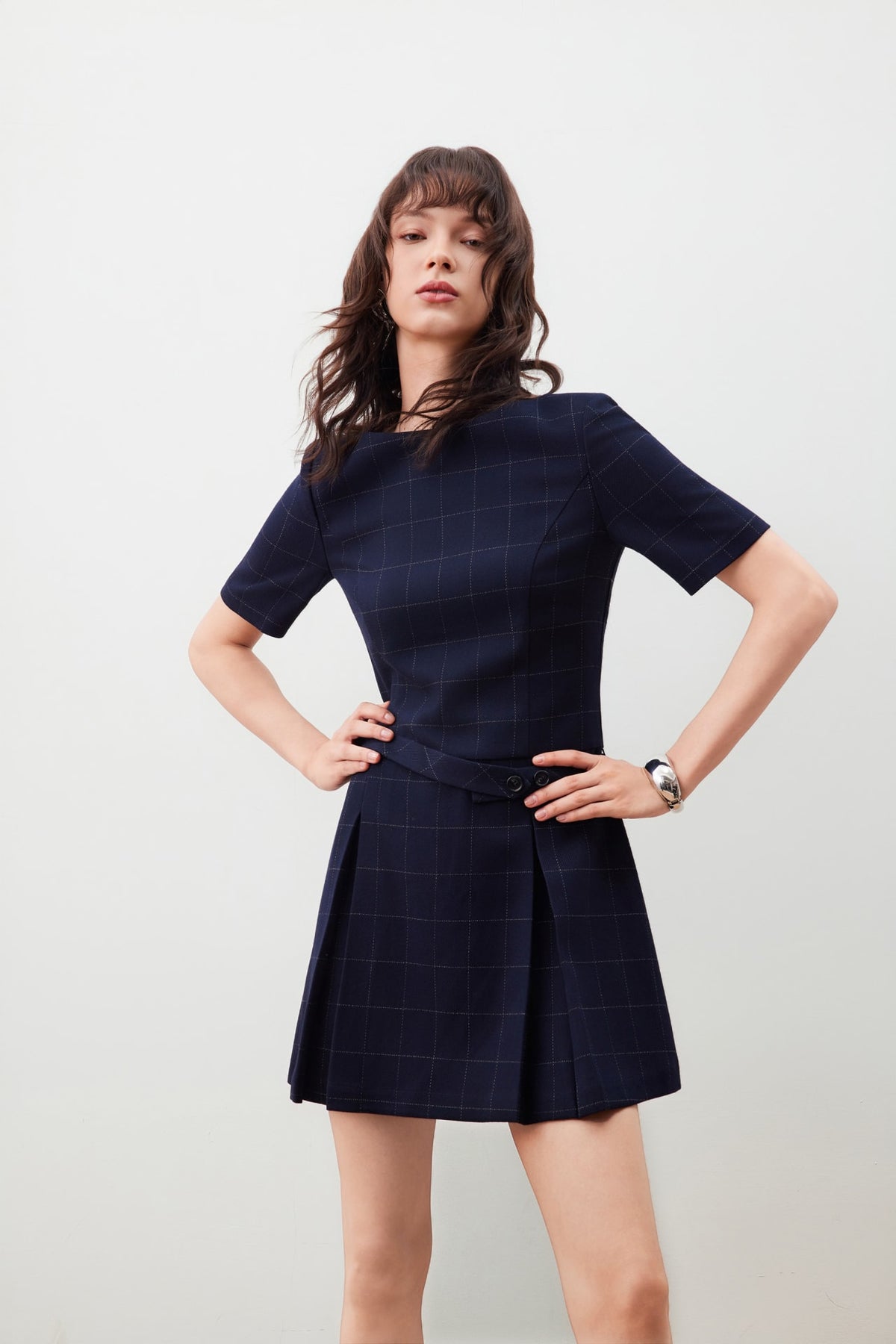 G2000 - Dresses - Check Twill Mini Dress