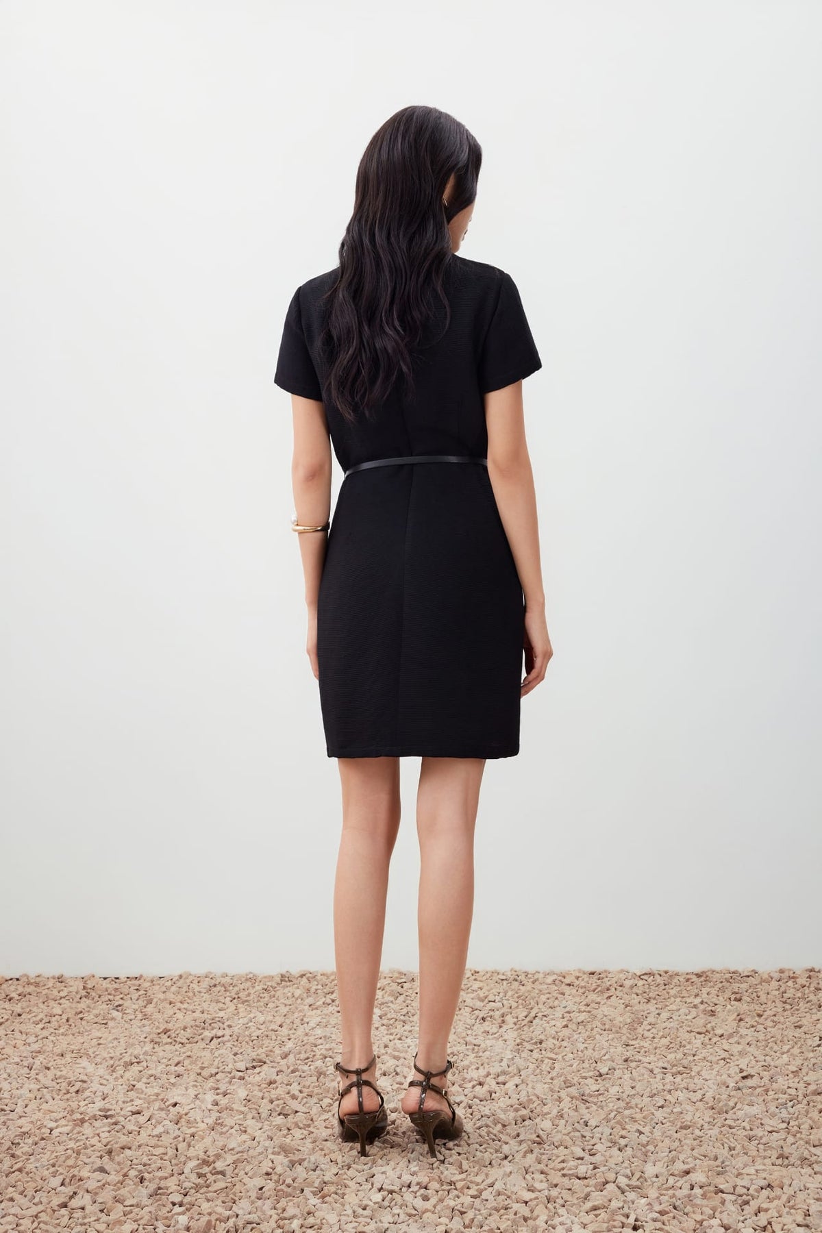 G2000 - Dresses - Crinkle Belted Dress