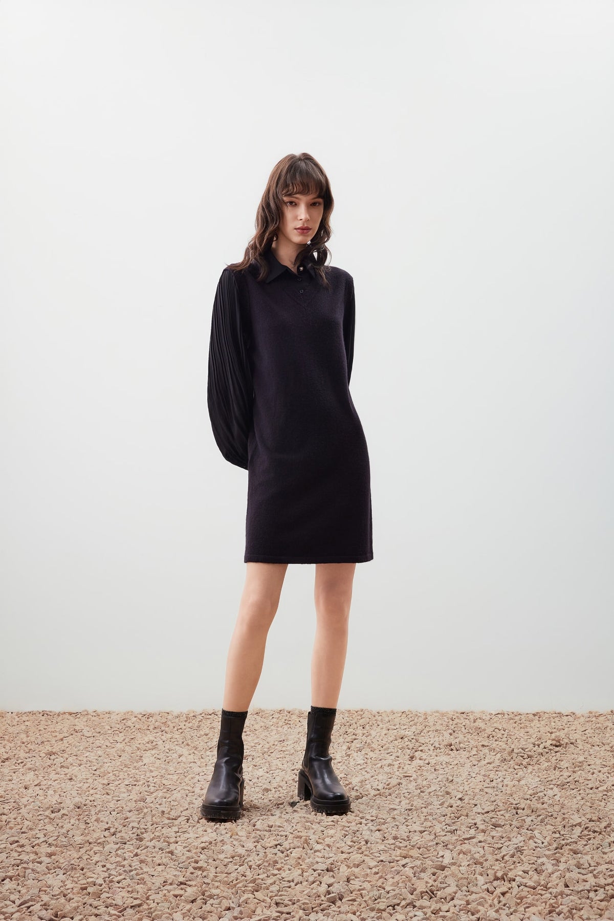 G2000 - Dresses - Blouse Block Sweater Dress