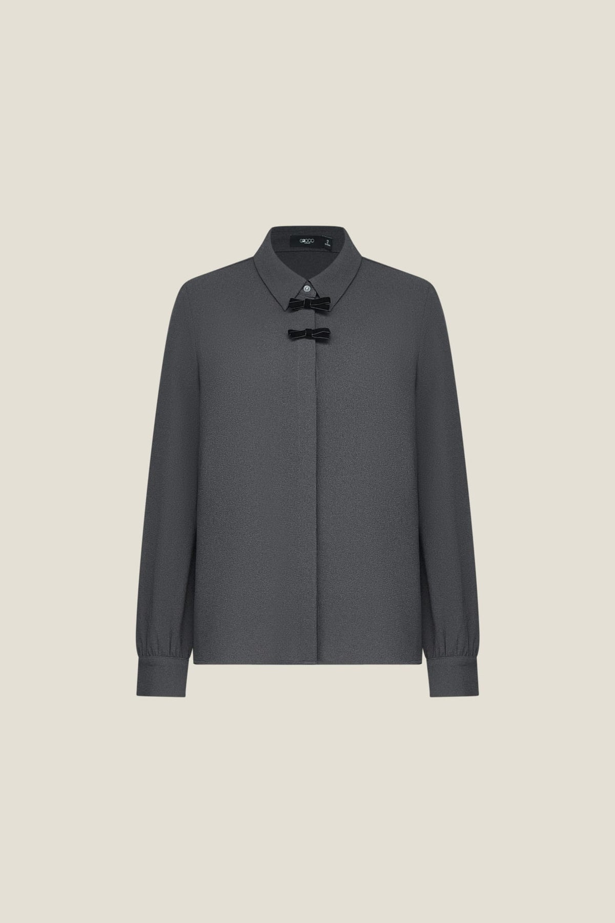 G2000 - Blouses - Shirt Blouse with Mini Contrast Bows - Regular - Beluga