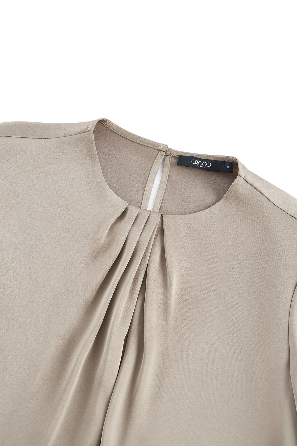 G2000 - Blouses - Pleat Detail Round Neck Blouse