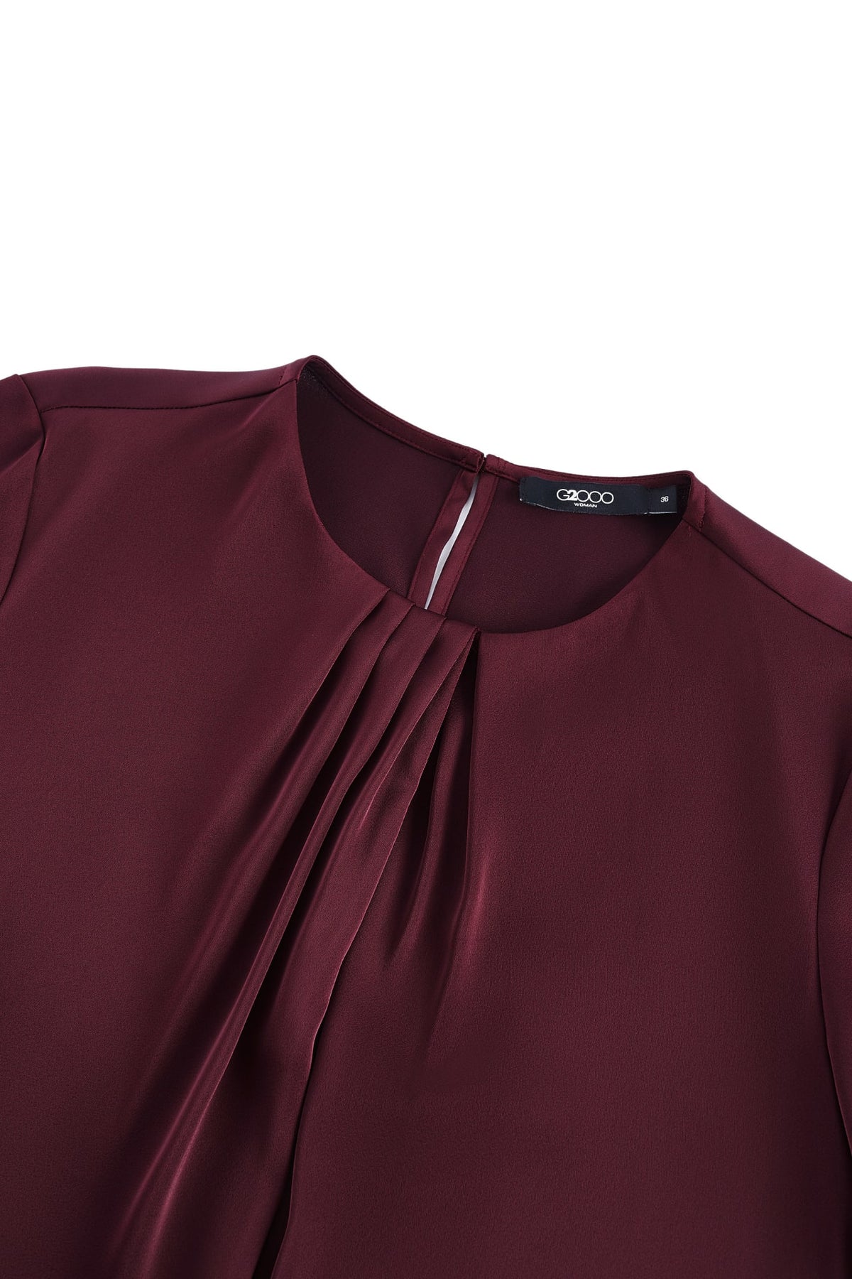 G2000 - Blouses - Pleat Detail Round Neck Blouse