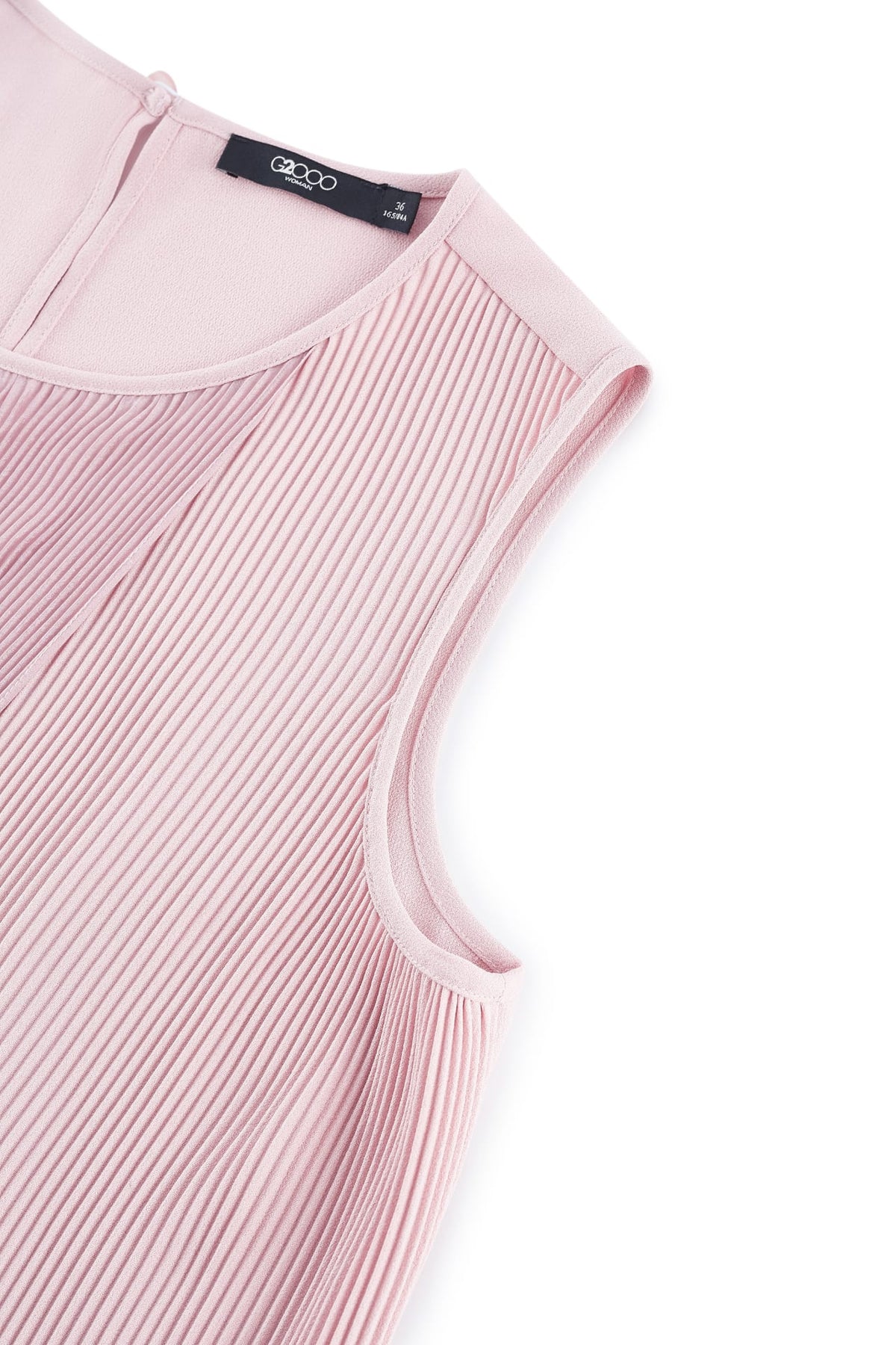 G2000 - Blouses - Sleeveless Gradient Pleat Puff Shoulder Blouse