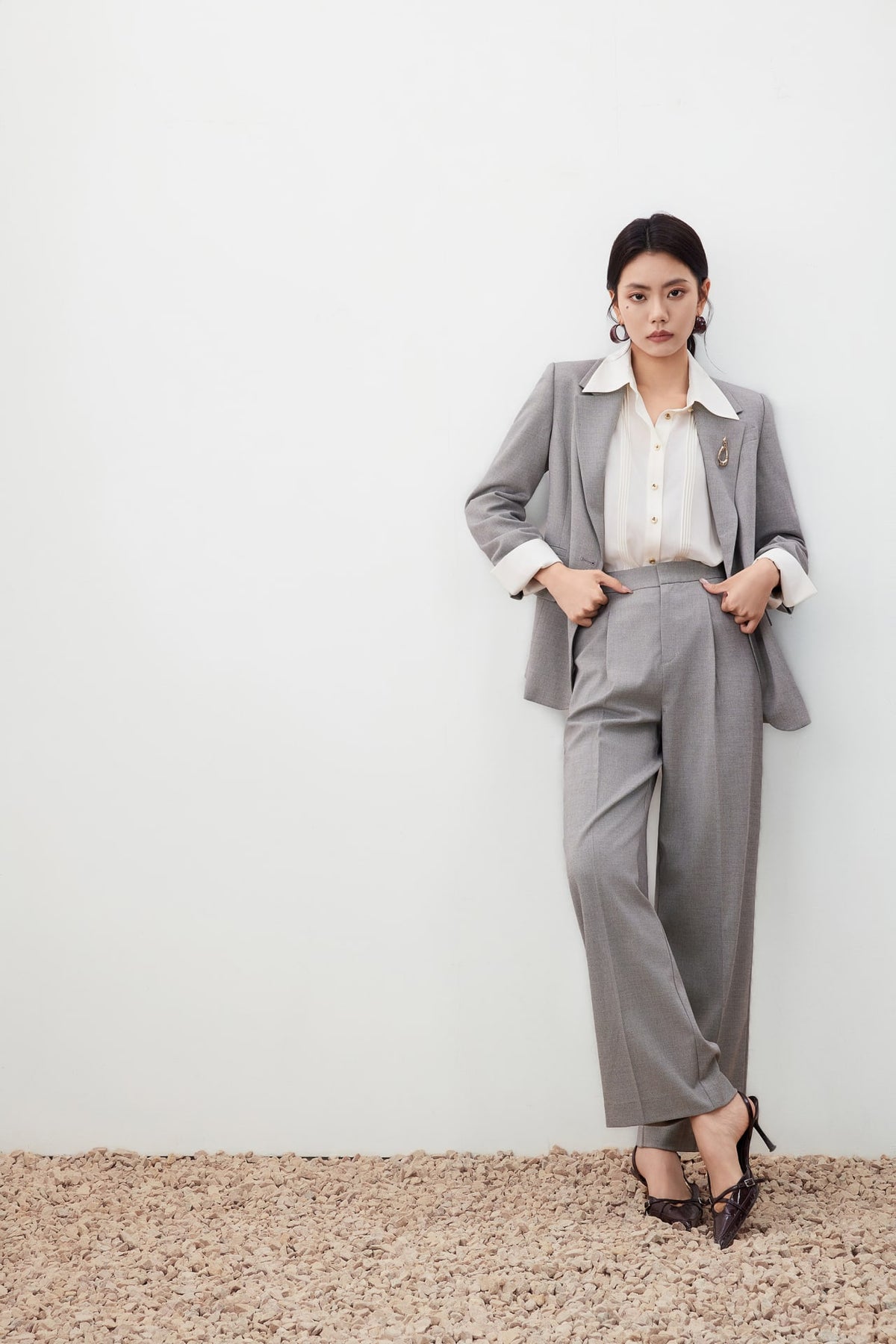 G2000 - Pants - Zig Zag Twill Relaxed Pants - Alloy - Regular
