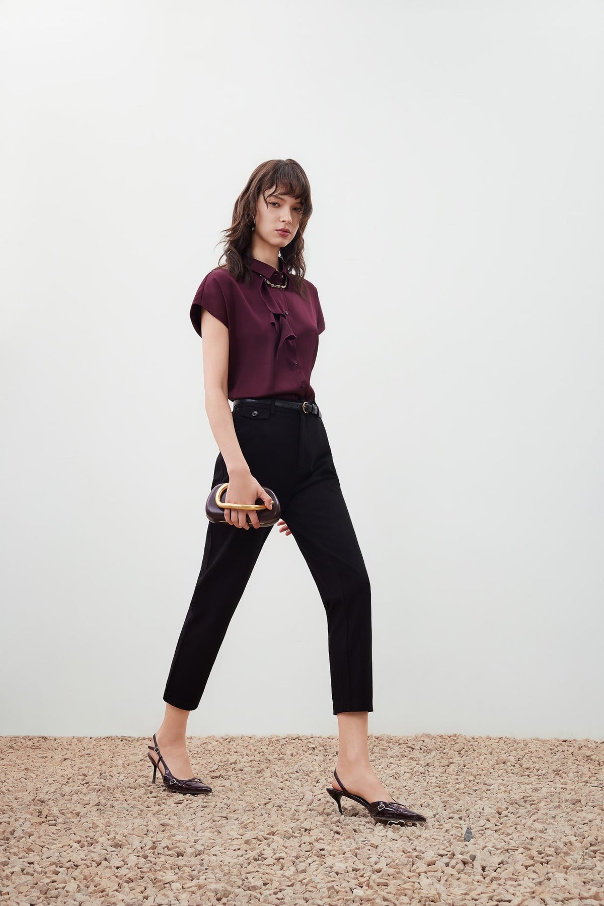 G2000 - Pants - Cropped Pique Cigarette Pants - Black - Regular
