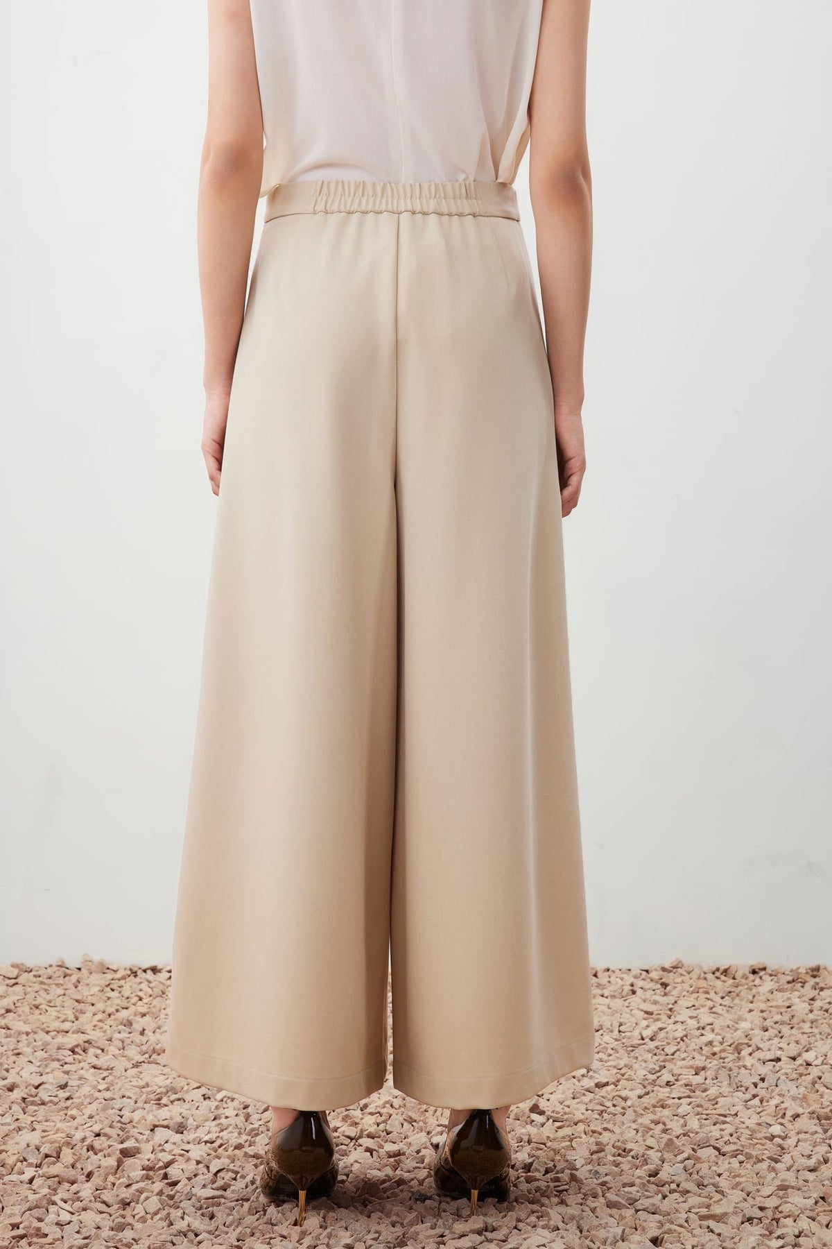 G2000 Pants Elastic Waist Palazzo Pants
