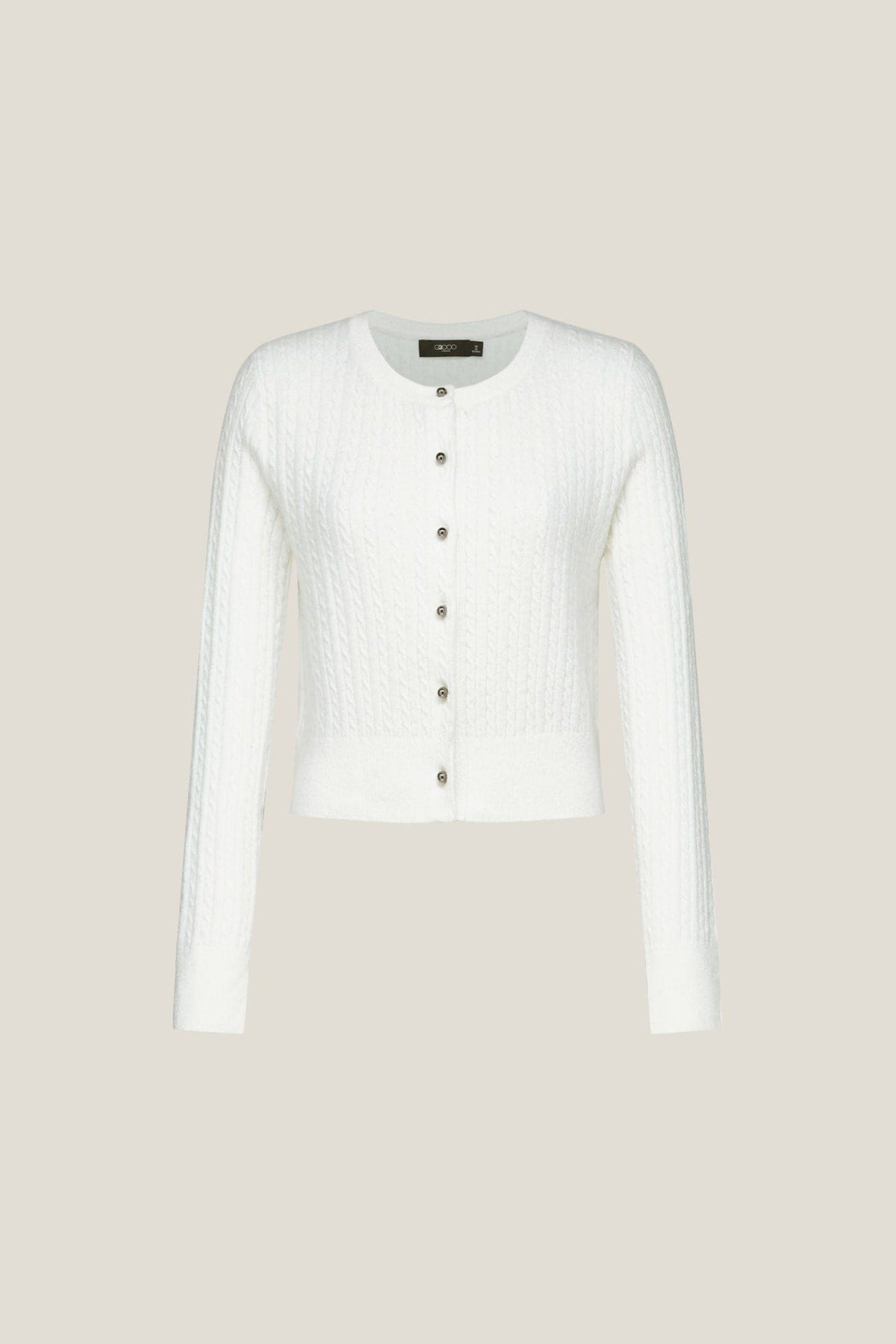 G2000 Cardigans Cable Cropped Cardigan Egret Regular
