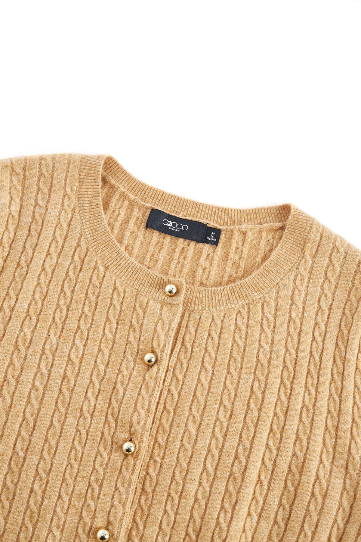 G2000 - Cardigans - Cable Cropped Cardigan