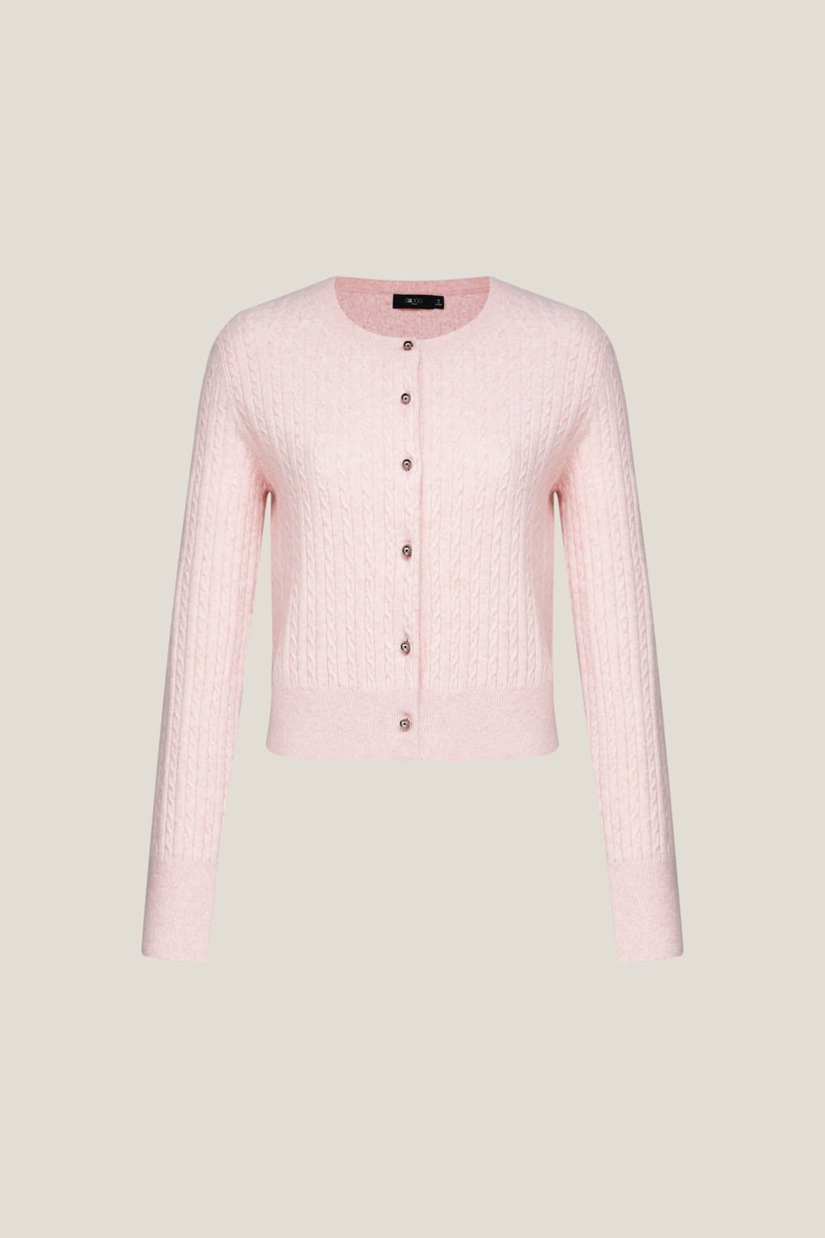 G2000 - Cardigans - Cable Cropped Cardigan - Pink - Regular