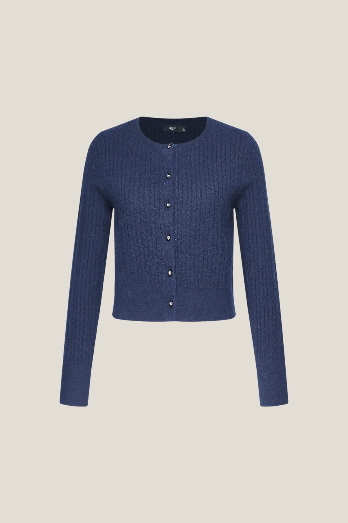 G2000 - Cardigans - Cable Cropped Cardigan - Dark Navy - Regular