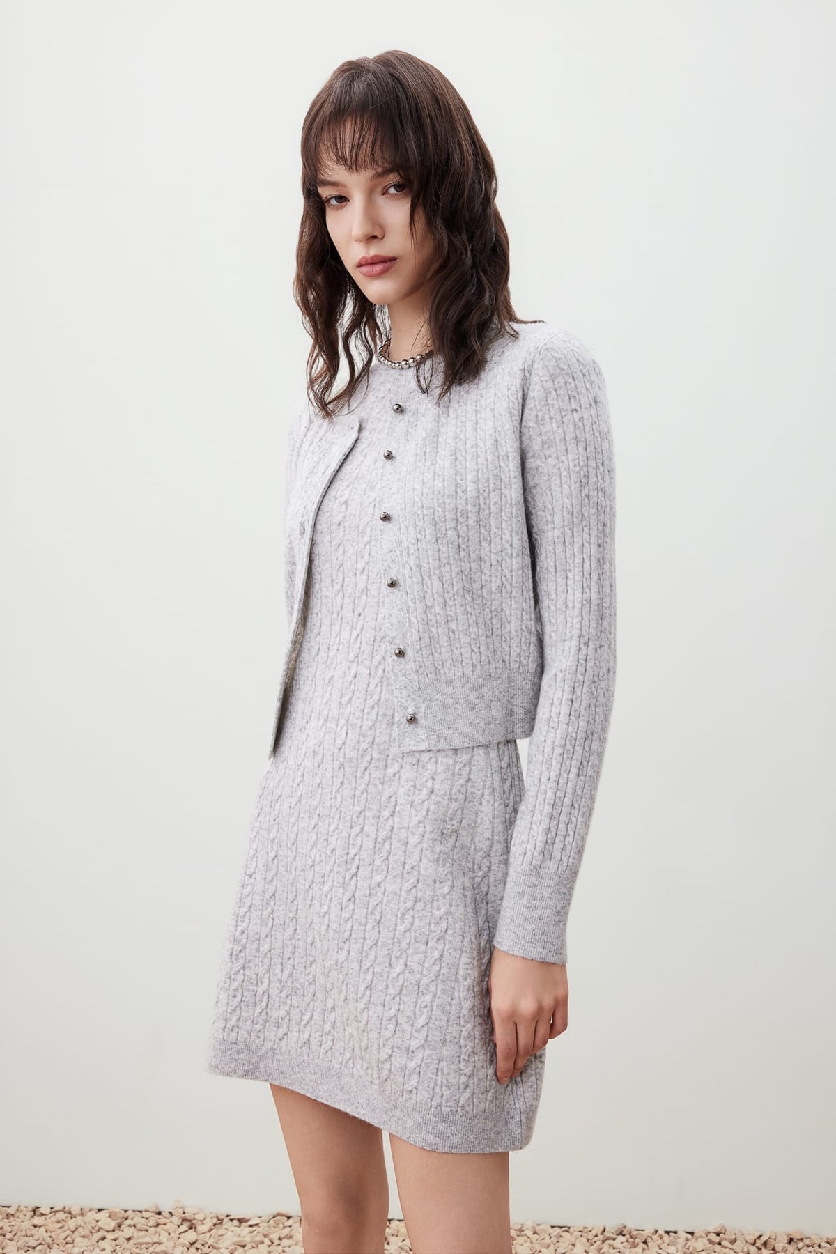 G2000 - Cardigans - Cable Cropped Cardigan