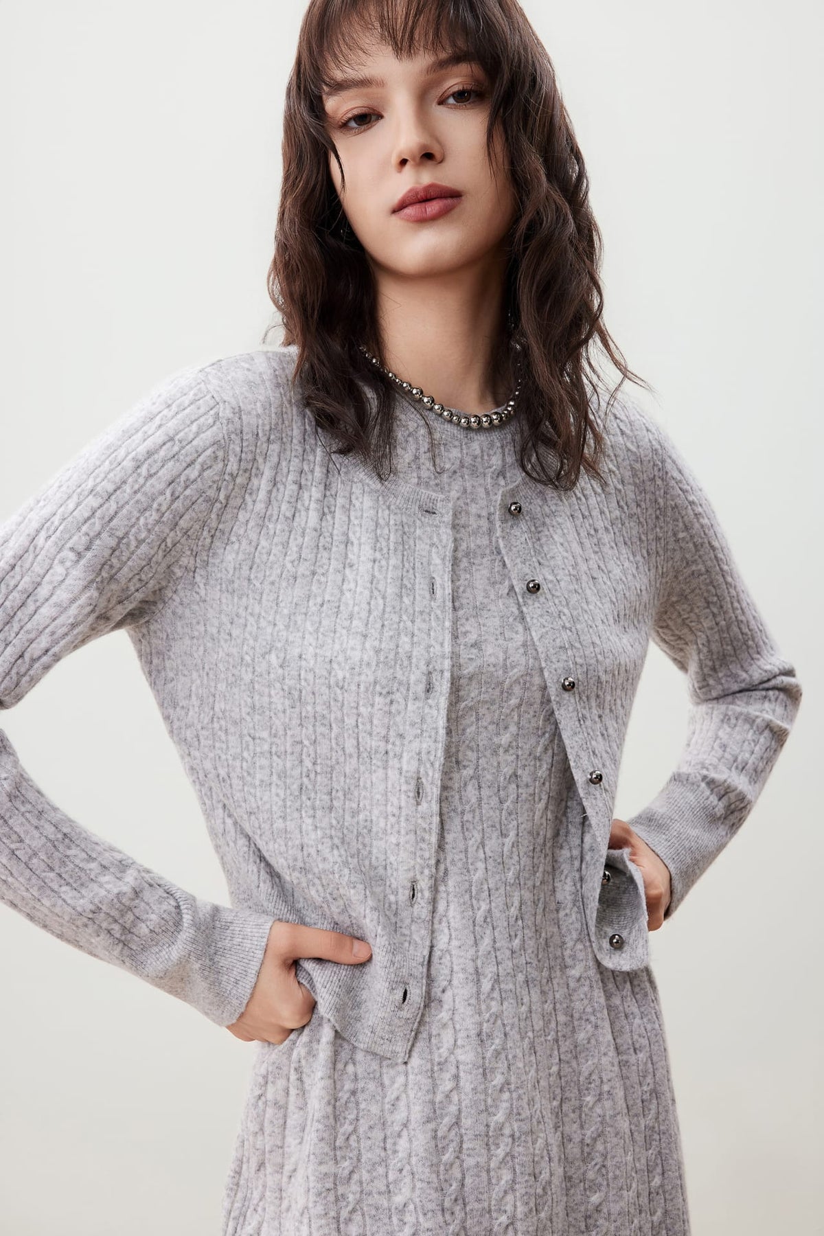 G2000 - Cardigans - Cable Cropped Cardigan