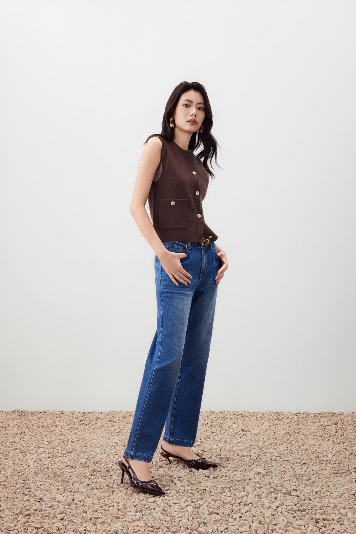 G2000 - Cardigans - Pocket Detail Sweater Vest