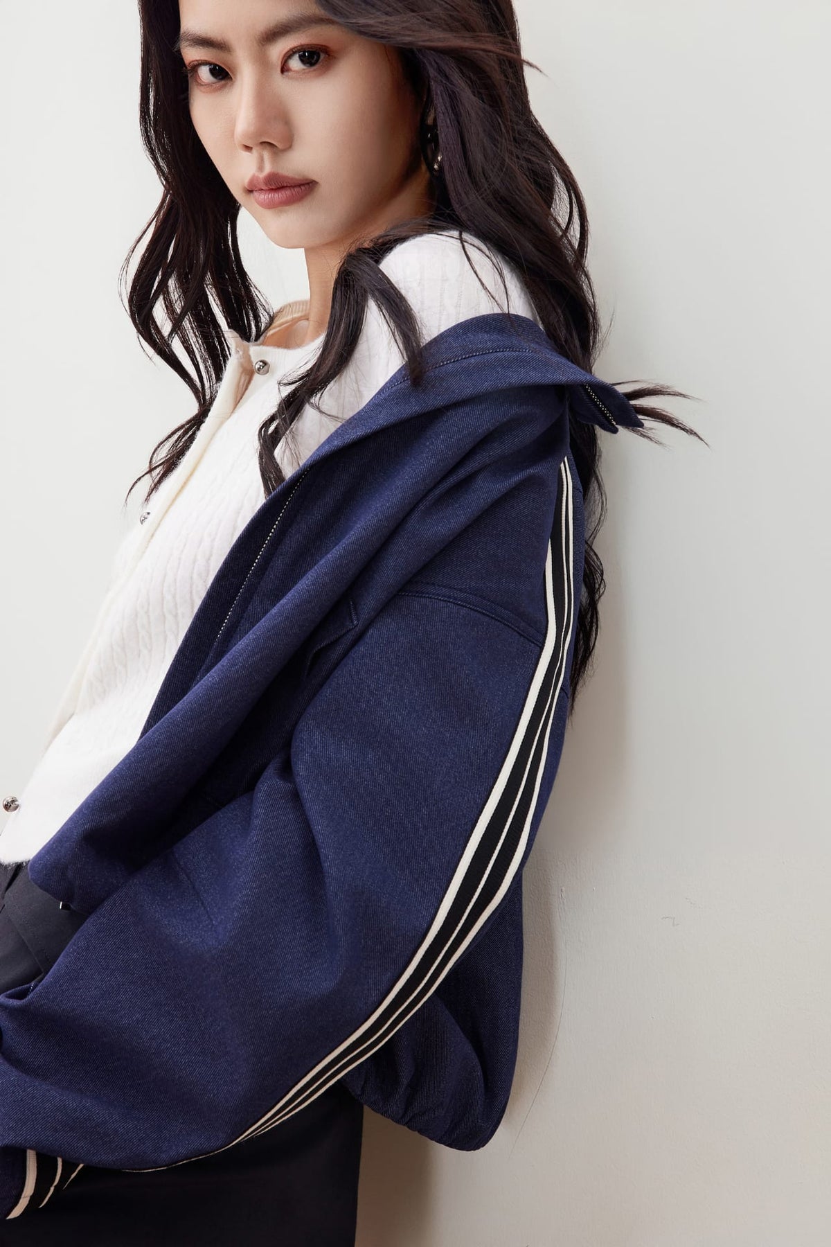 G2000 Coats & Jackets Denim Like Stand Collar Jacket