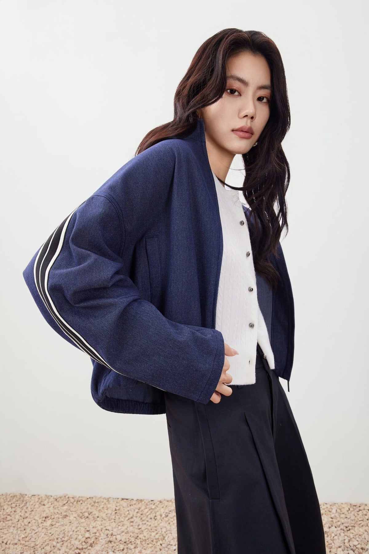 G2000 Coats & Jackets Denim Like Stand Collar Jacket