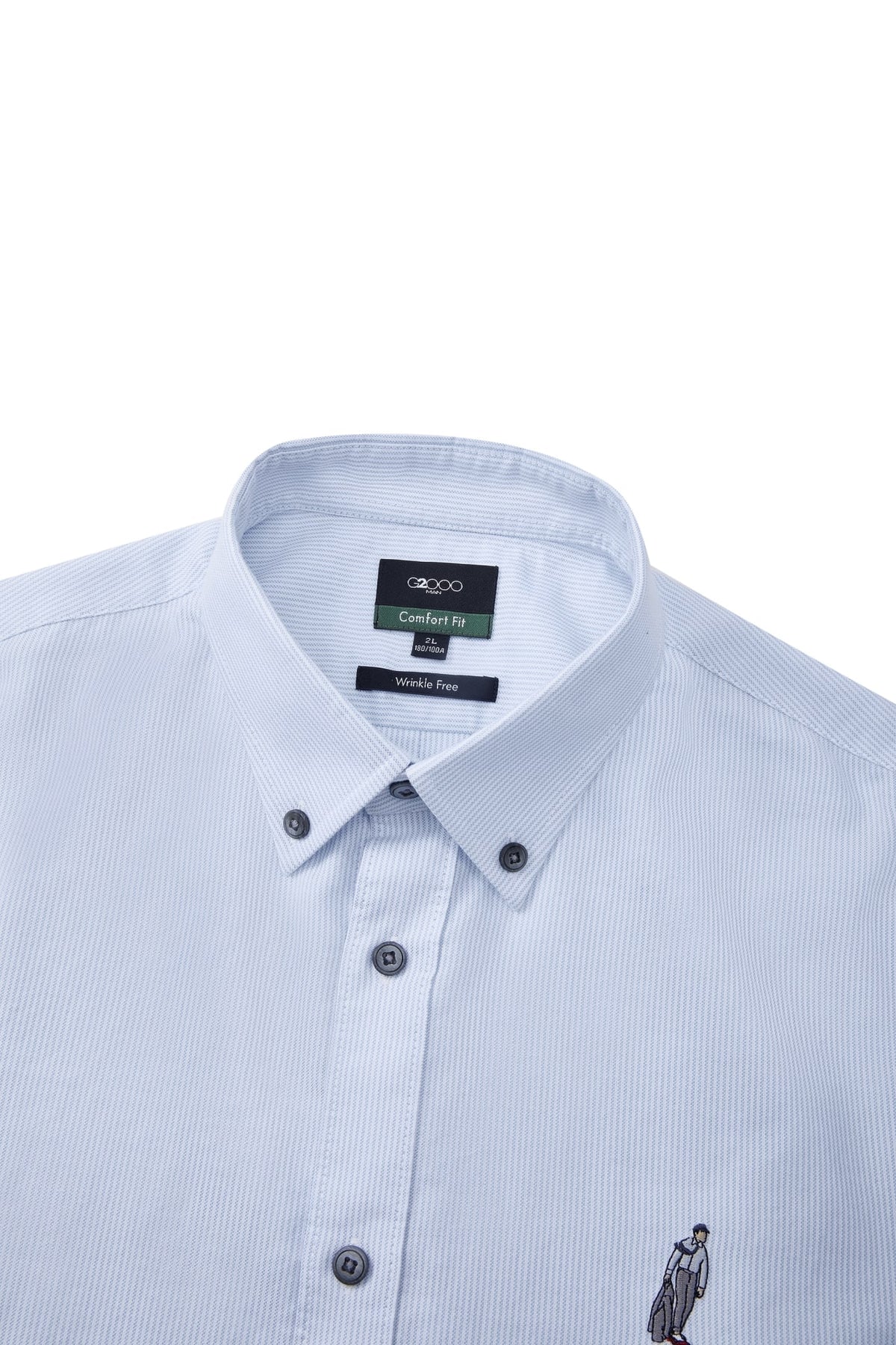 G2000 - Shirts - G2000 X Rodrigo-Saldana Stripe Comfort Fit Casual Shirt