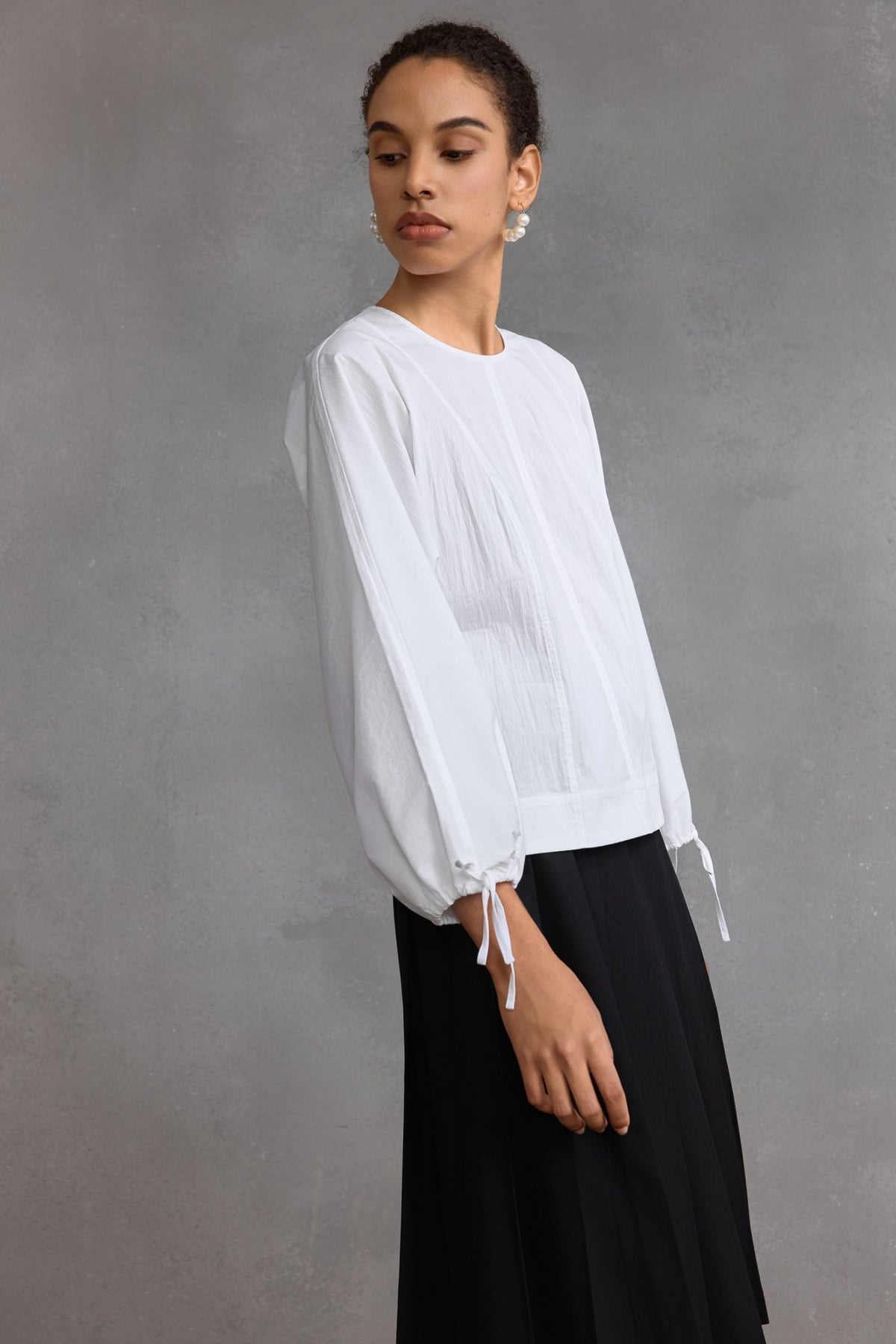 G2000 - Blouses - Puff Sleeve Textured Blouse