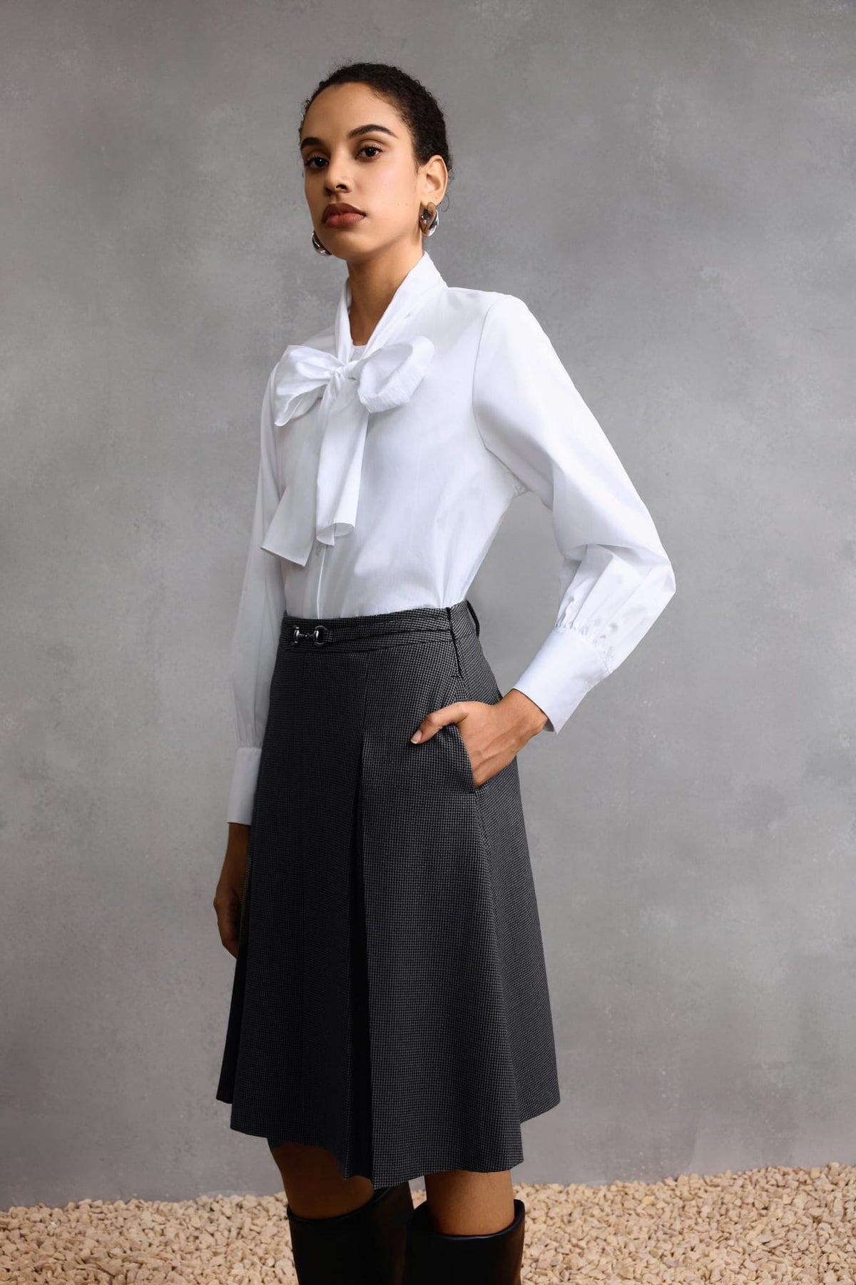 G2000 - Skirts - Houndstooth A-Line Skirt