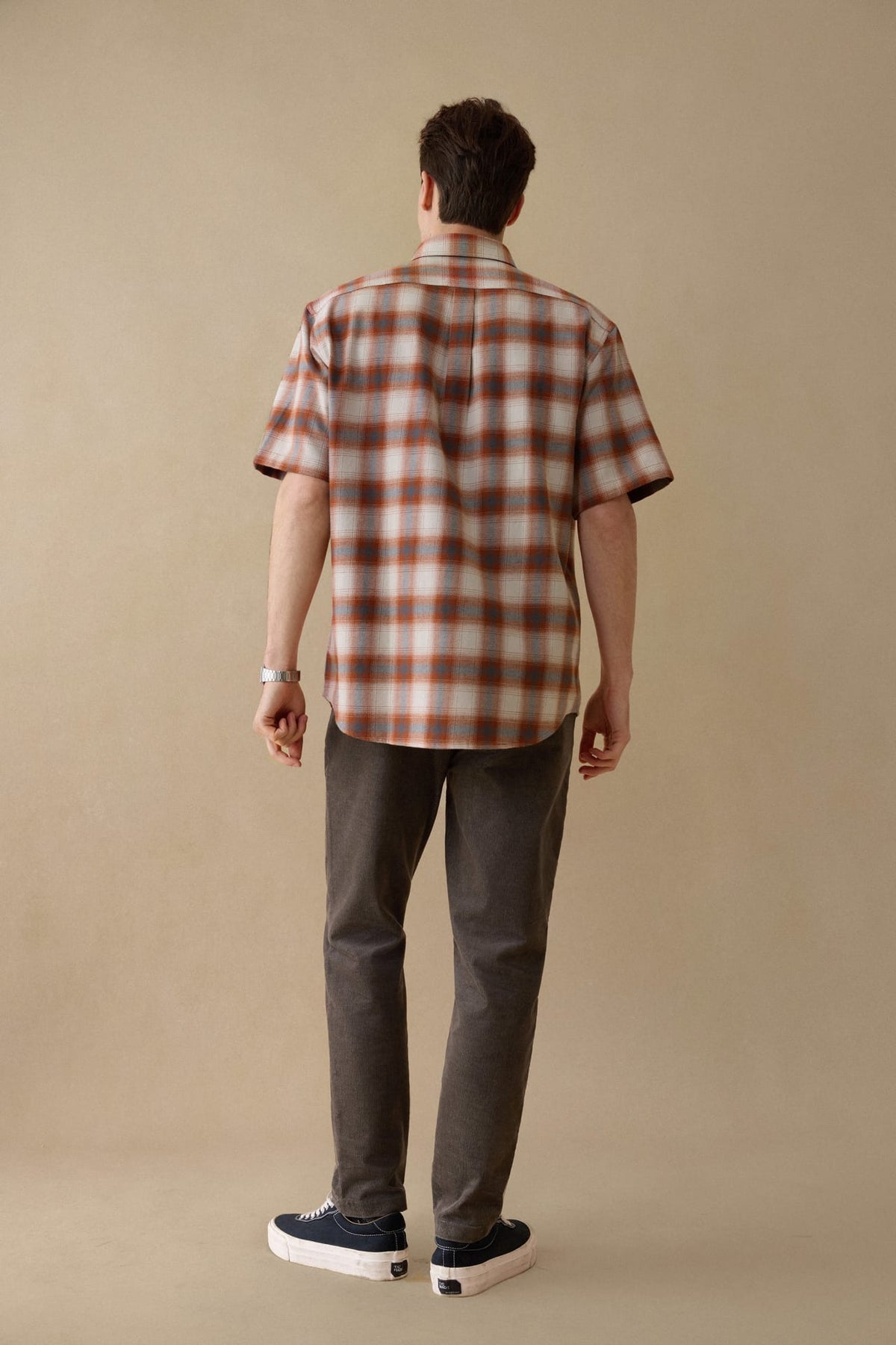 G2000 - Shirts - 1 Side Brushed Check Flannel Comfort Fit Short Sleeve Casual Shirt
