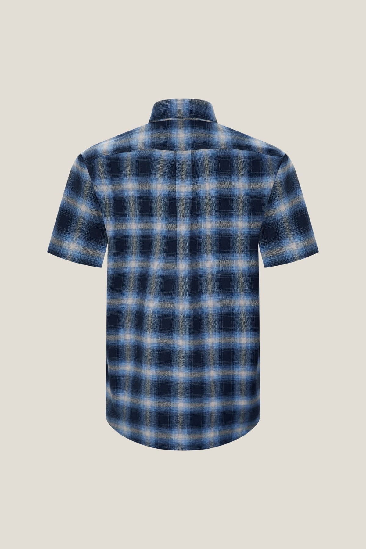 G2000 - Shirts - 1 Side Brushed Check Flannel Comfort Fit Short Sleeve Casual Shirt