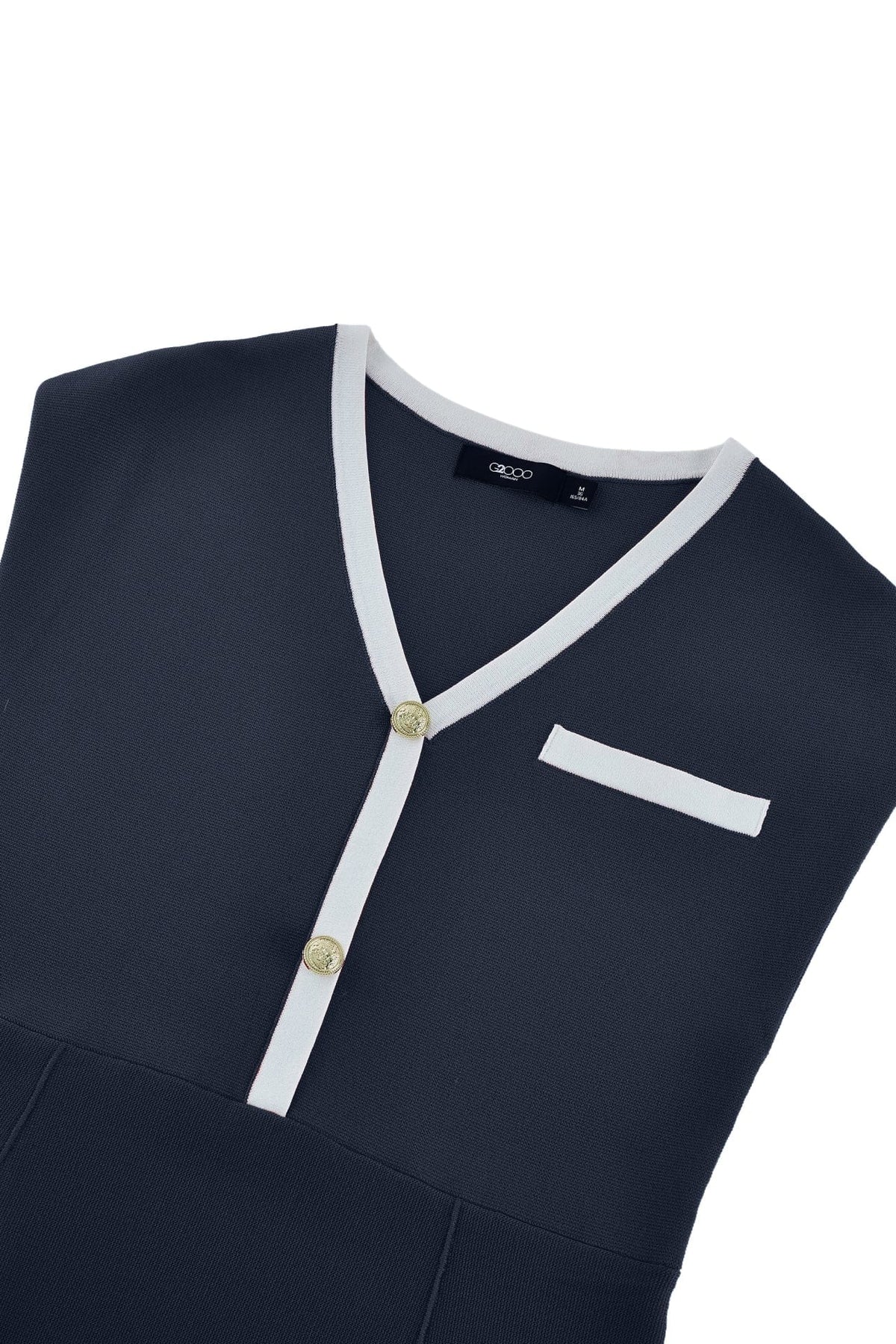 G2000 - Dresses - V-Neck Tipped Knit Dress