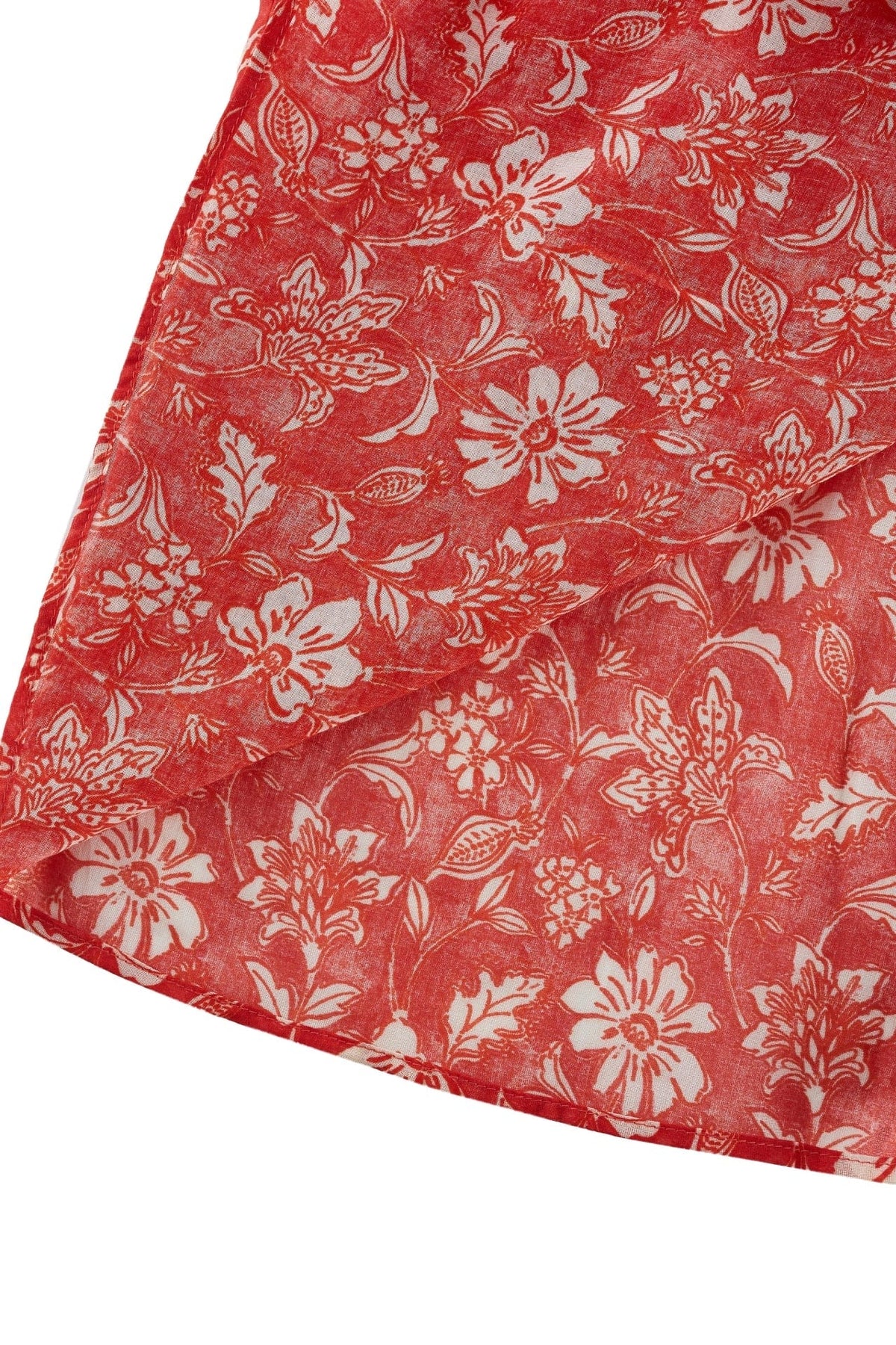 G2000 - Blouses - Tie-Neck Floral Print Blouse
