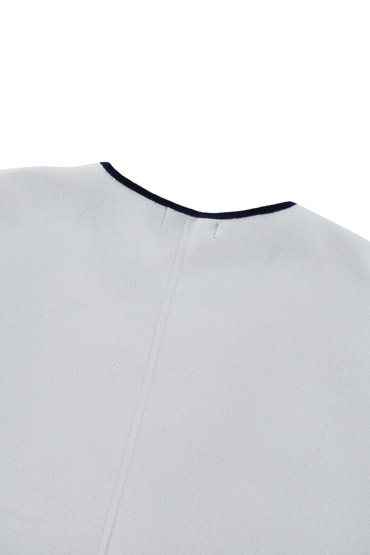 G2000 - Sweaters - Contrast Collar Slit Neck Top