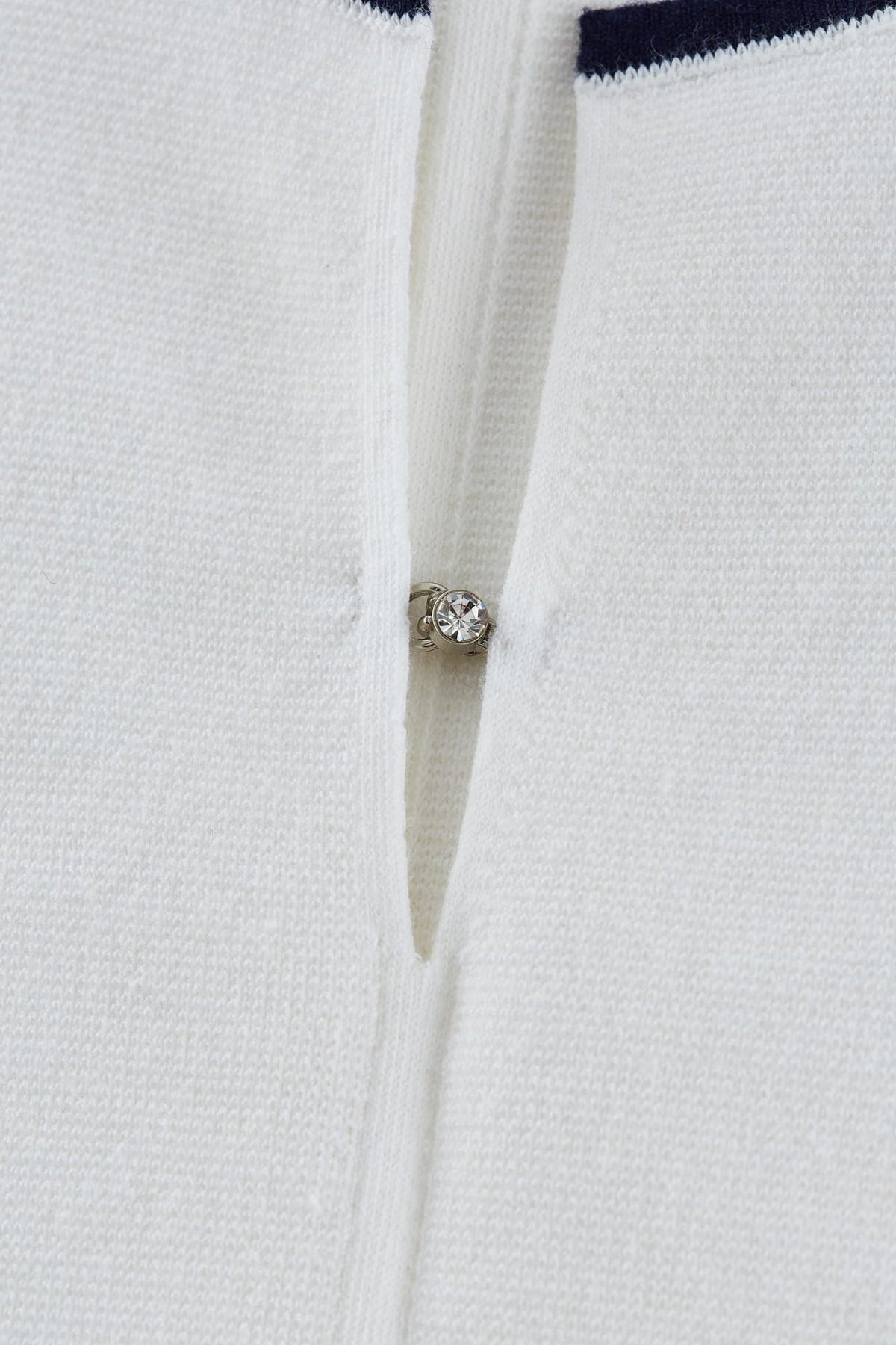 G2000 - Sweaters - Contrast Collar Slit Neck Top