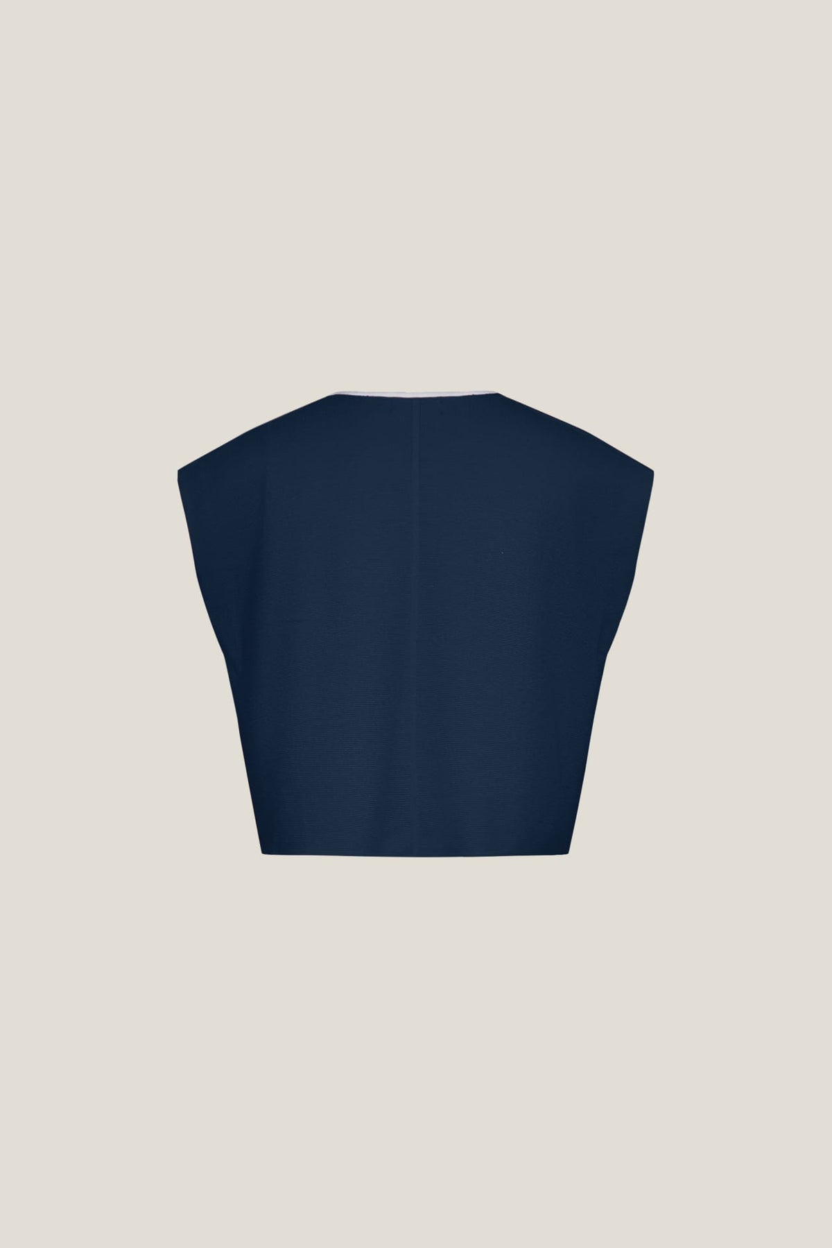 G2000 - Sweaters - Contrast Collar Slit Neck Top