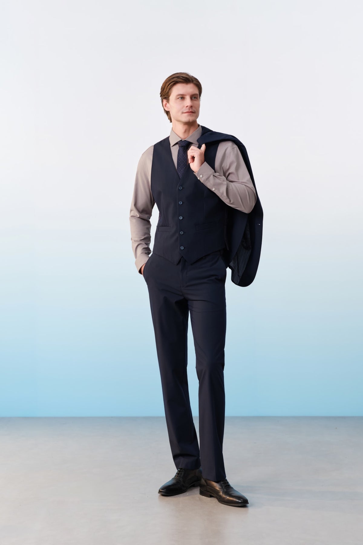 G2000 - Suits - Multi-Way Stretch Cool Touch Plain Weave Slim Fit Suit Blazer