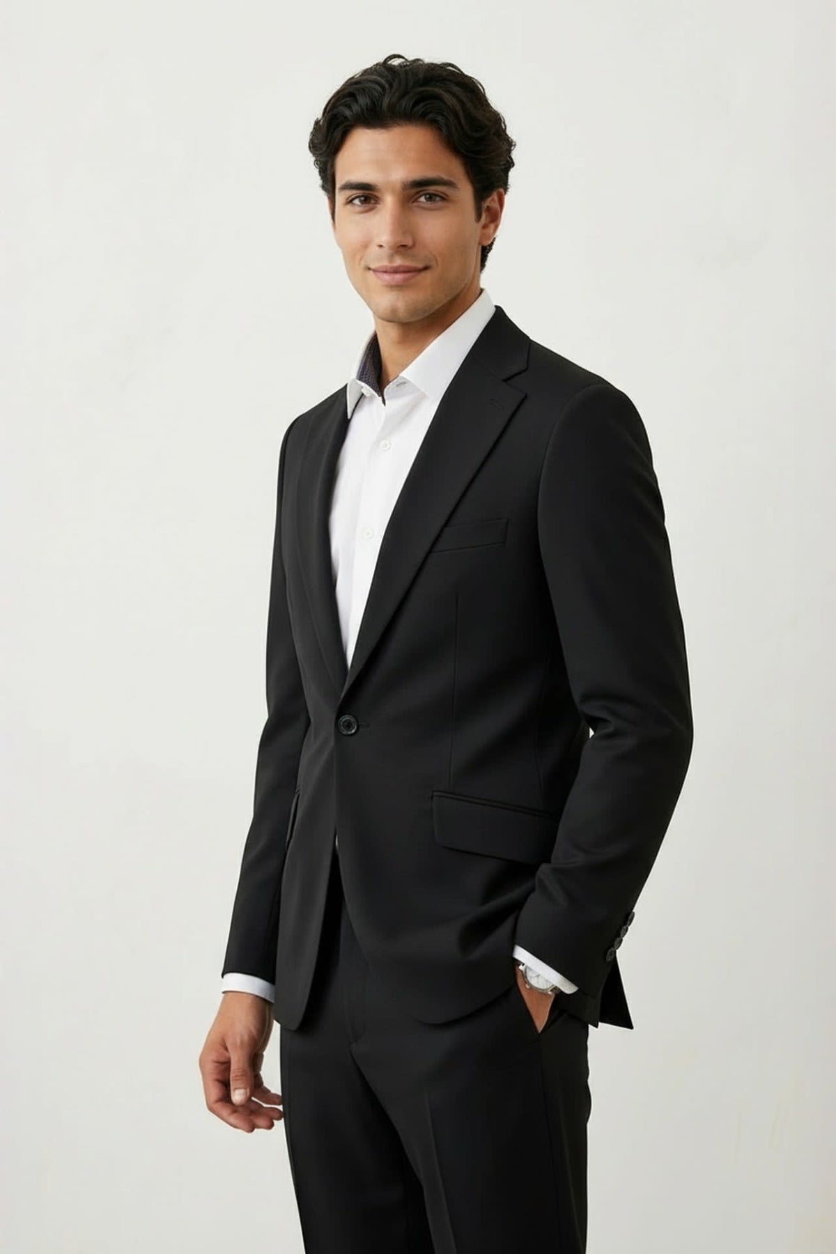 G2000 - Suits - Multi-Way Stretch Cool Touch Plain Weave Slim Fit Suit Blazer