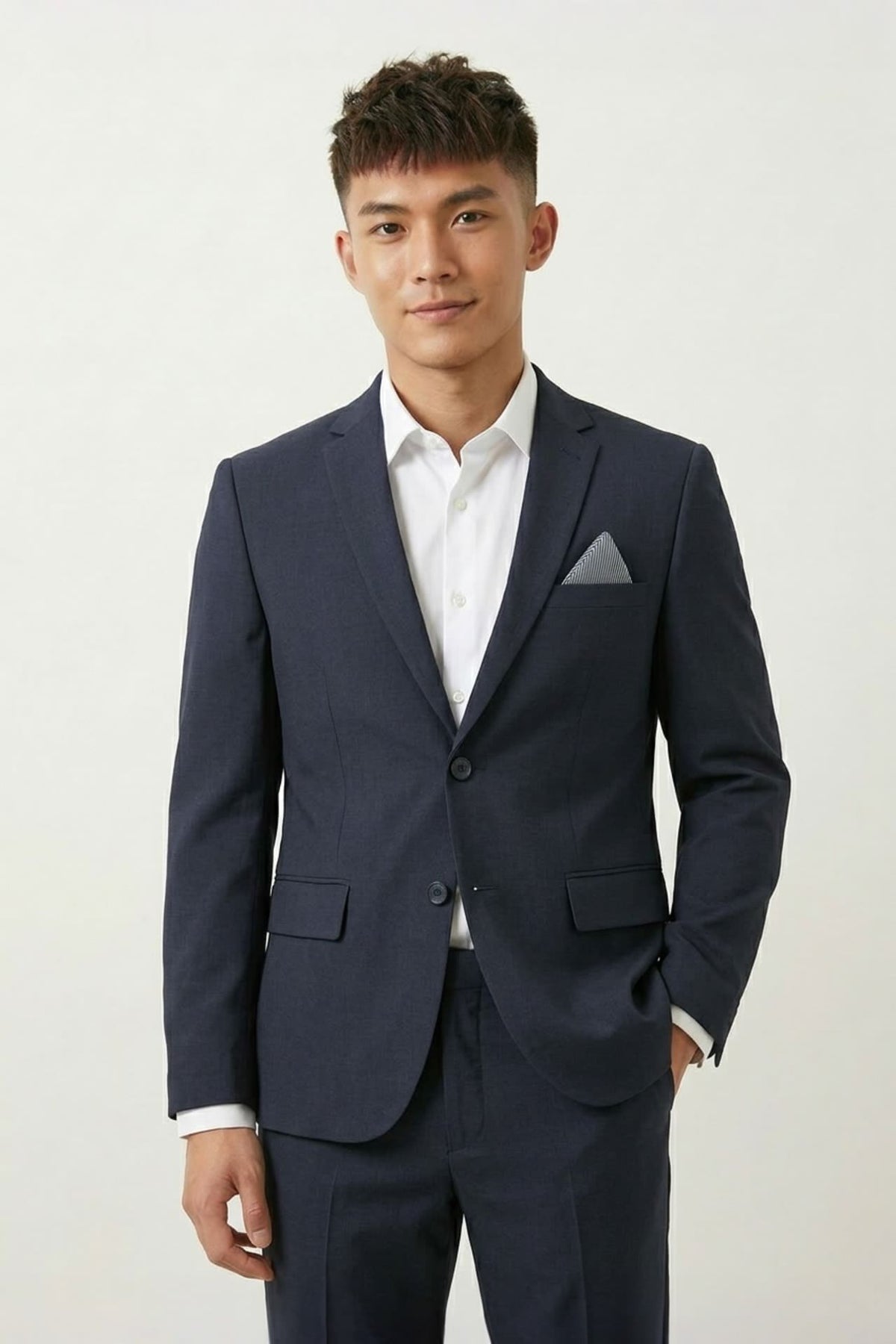 G2000 - Suits - Three-Proof Finish Plain Weave Smart Fit Suit Blazer - Smart - Blue Nights