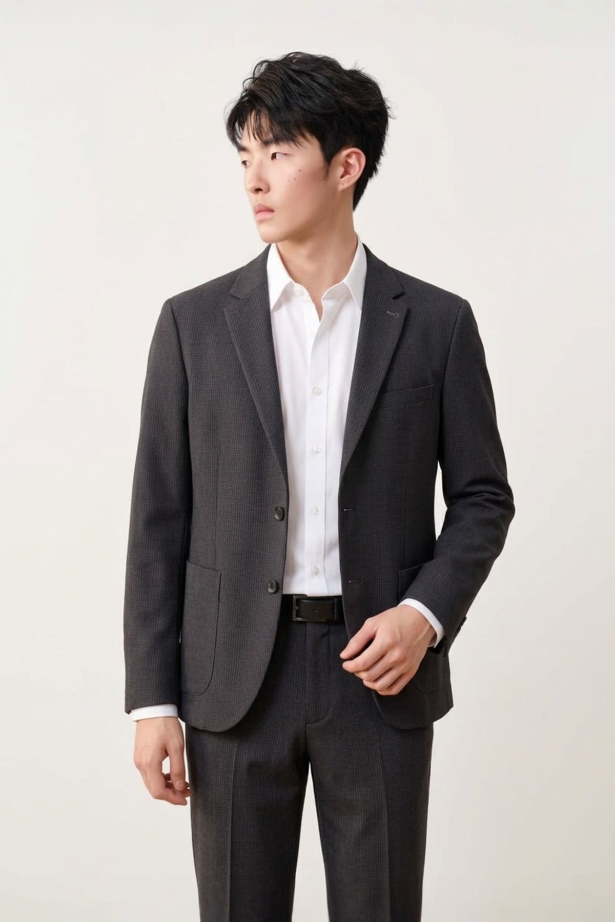 G2000 Suits Nylon Blend Stretch Jacquard Comfort Fit Casual Blazer Caviar Comfort