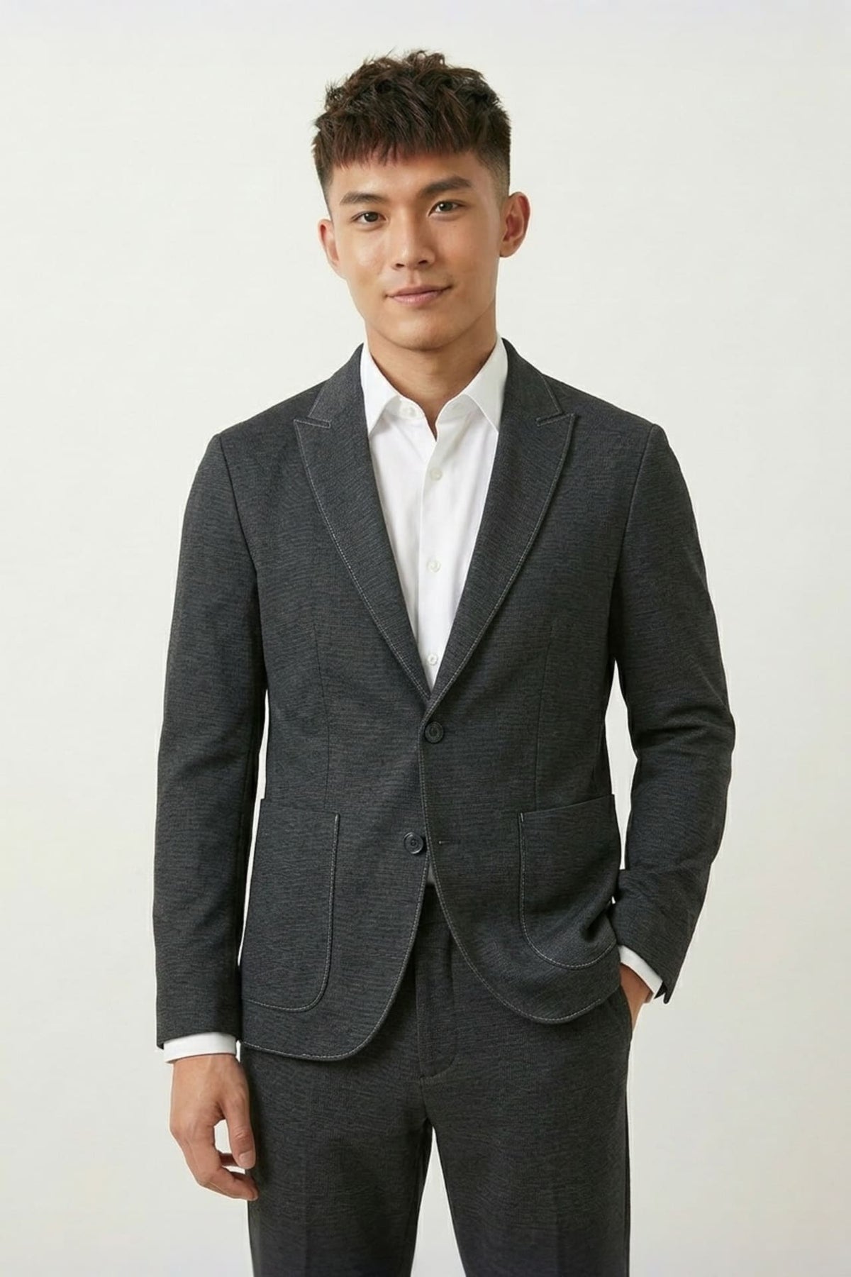G2000 - Suits - Lyocell Blend Stretch Plain Weave Comfort Fit Casual Blazer - Comfort - Caviar