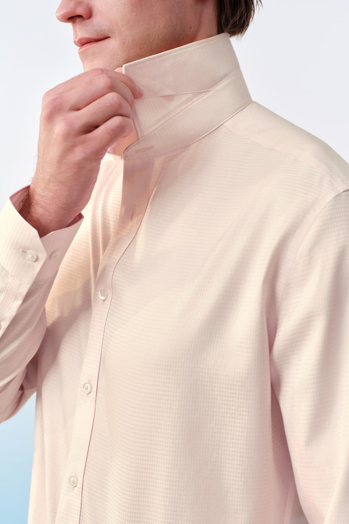 G2000 - Shirts - Non-Iron Premium Cotton Textured Smart Fit Long Sleeve Shirt