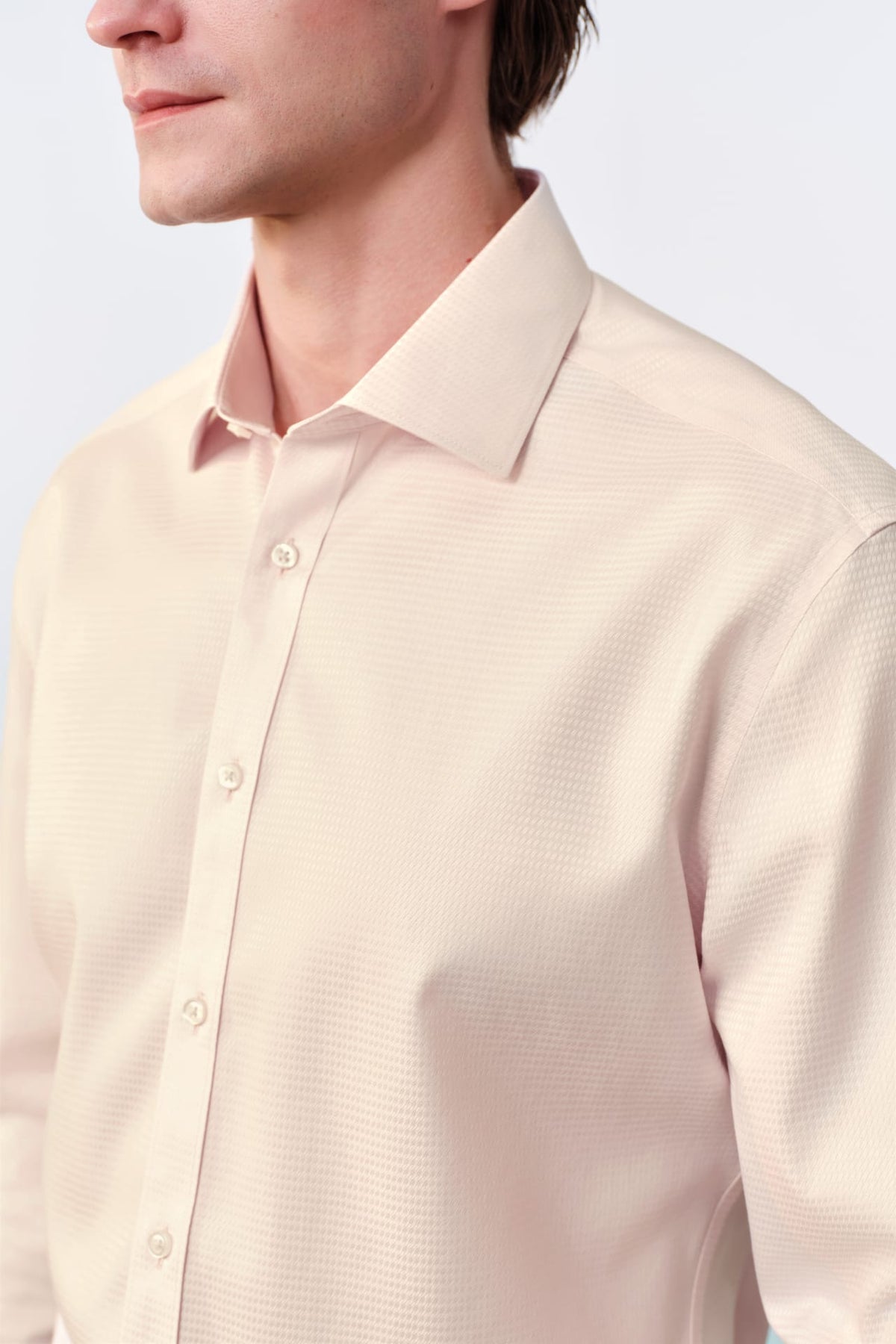G2000 - Shirts - Non-Iron Premium Cotton Textured Smart Fit Long Sleeve Shirt